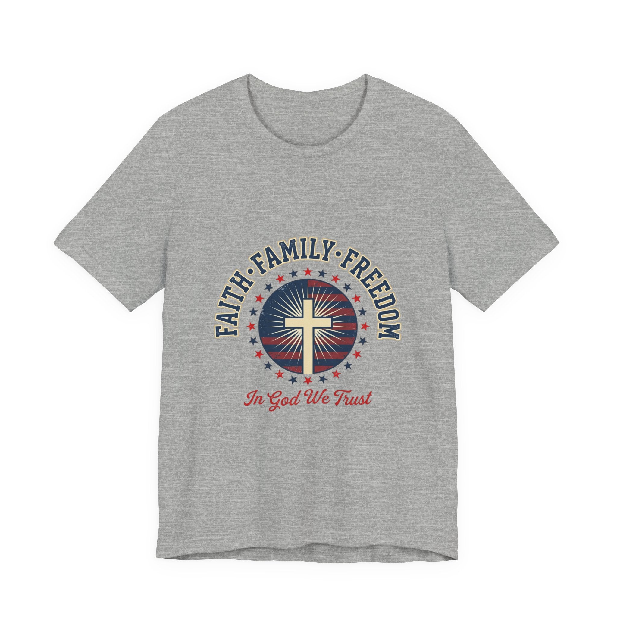 Faith · Family · Freedom T-Shirt | Patriotic Faith-Based July 4th Vintage Americana