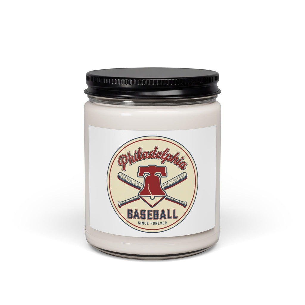 Philadelphia Baseball Logo Candle | Vintage Script, City Pride