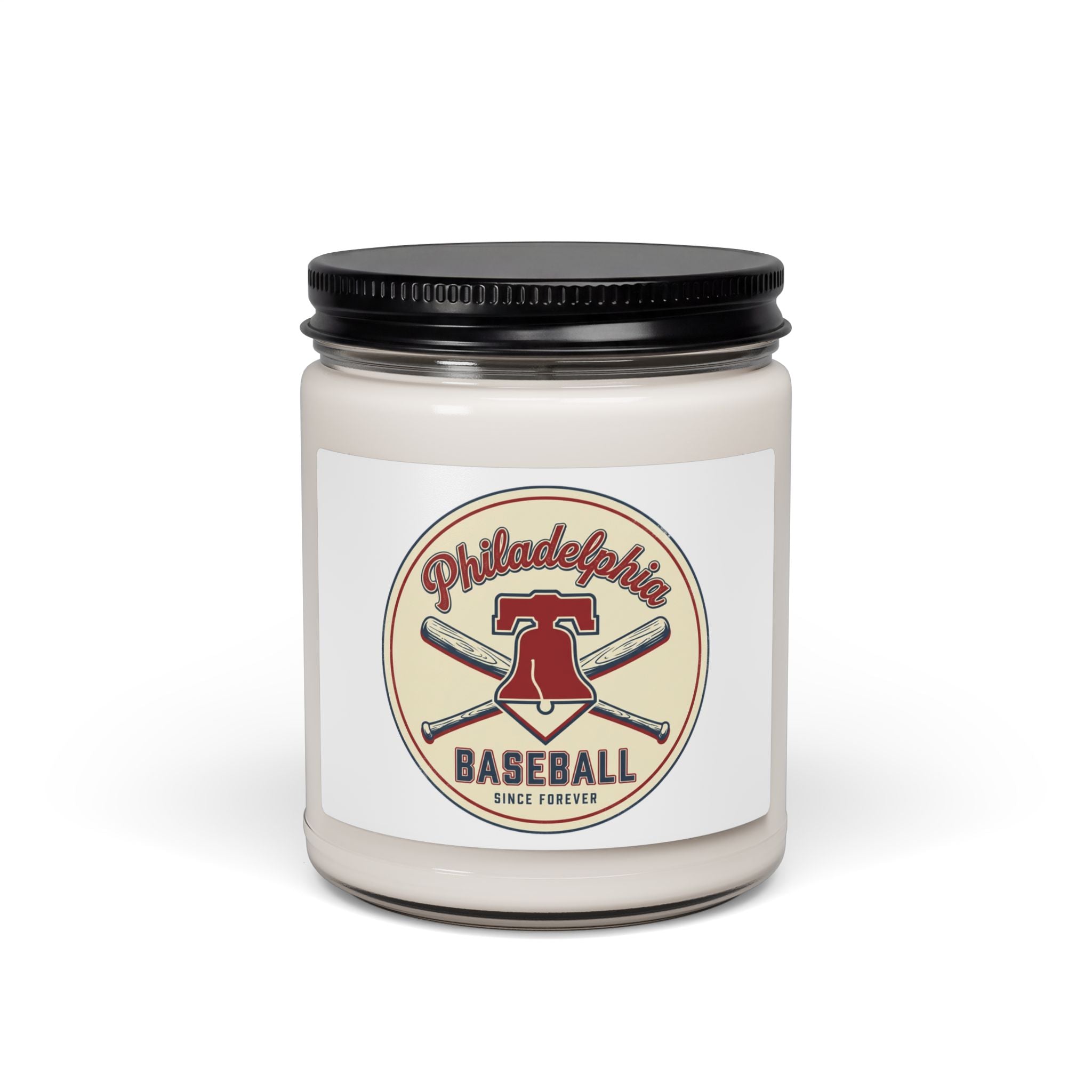 Philadelphia Baseball Logo Candle | Vintage Script, City Pride