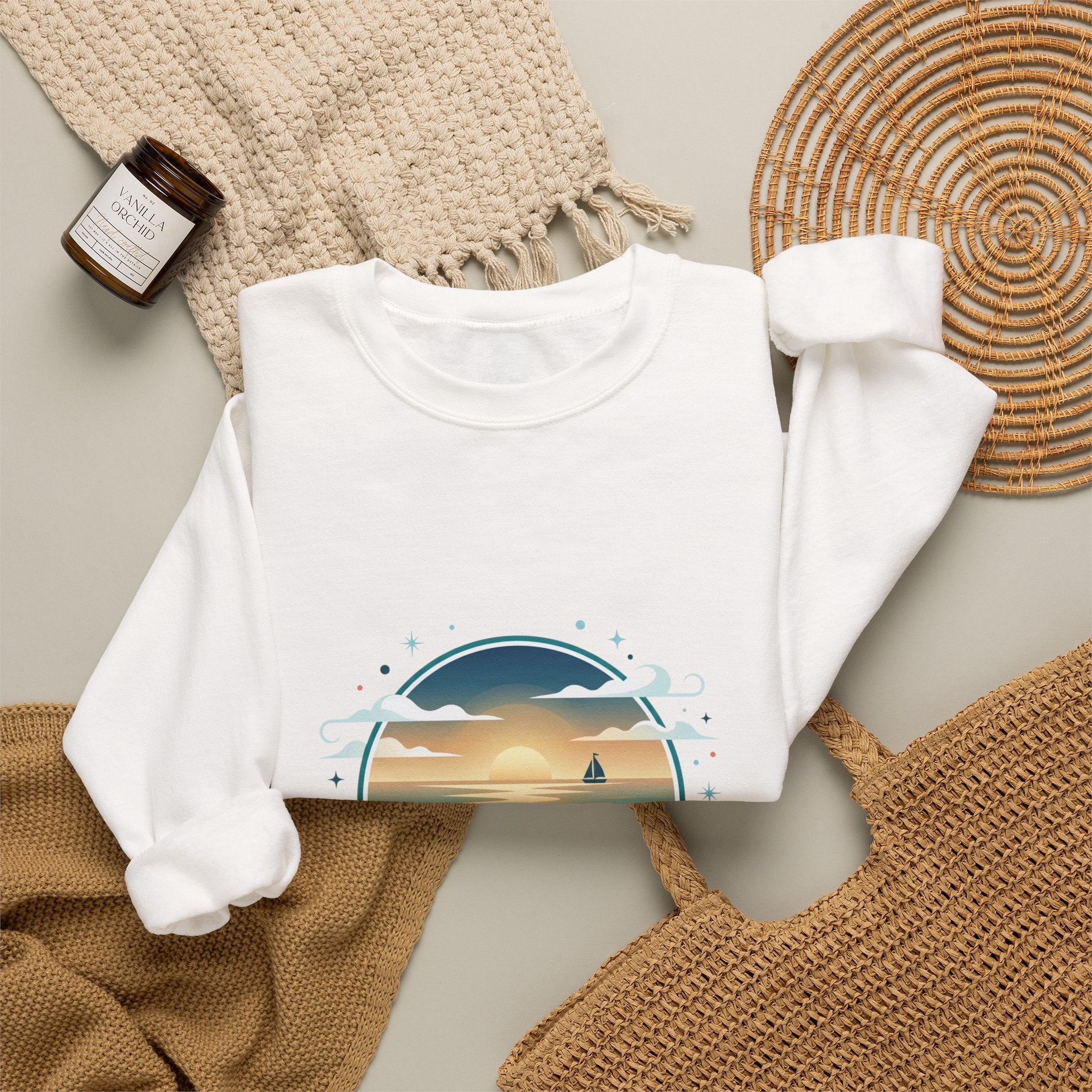 Meet Me By The Waves Sweatshirt | coastal aesthetic, sea breeze