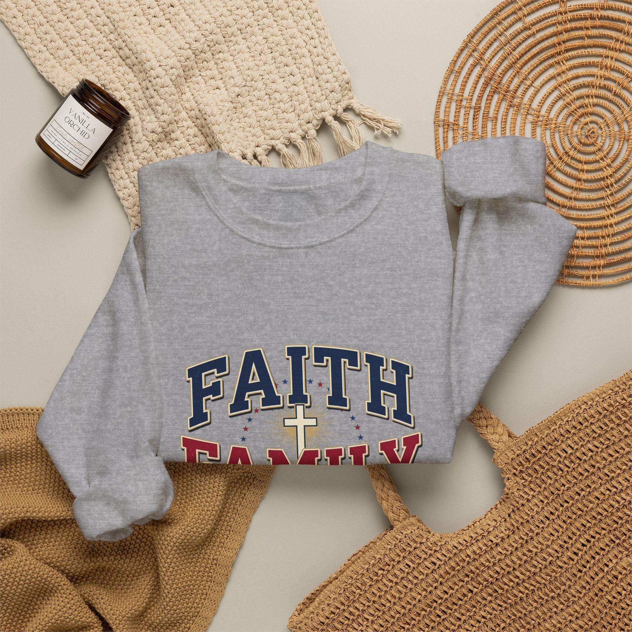 Faith Family Freedom Sweatshirt | Patriotic Faith-Based July 4th