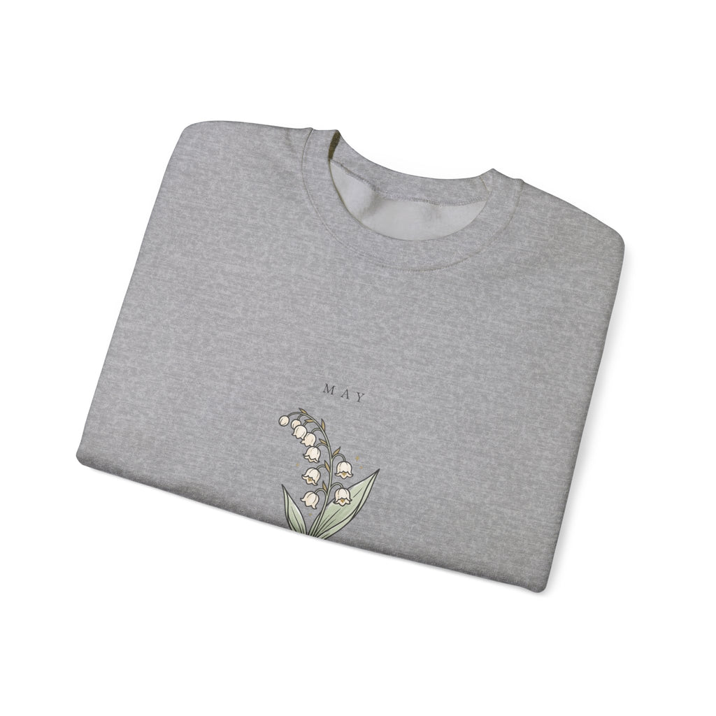 May Birth Flower Lily of the Valley Sweatshirt | botanical, watercolor
