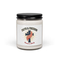 Faith & Freedom Cross Candle, Patriotic Soy Candle | Vintage Americana, July 4th