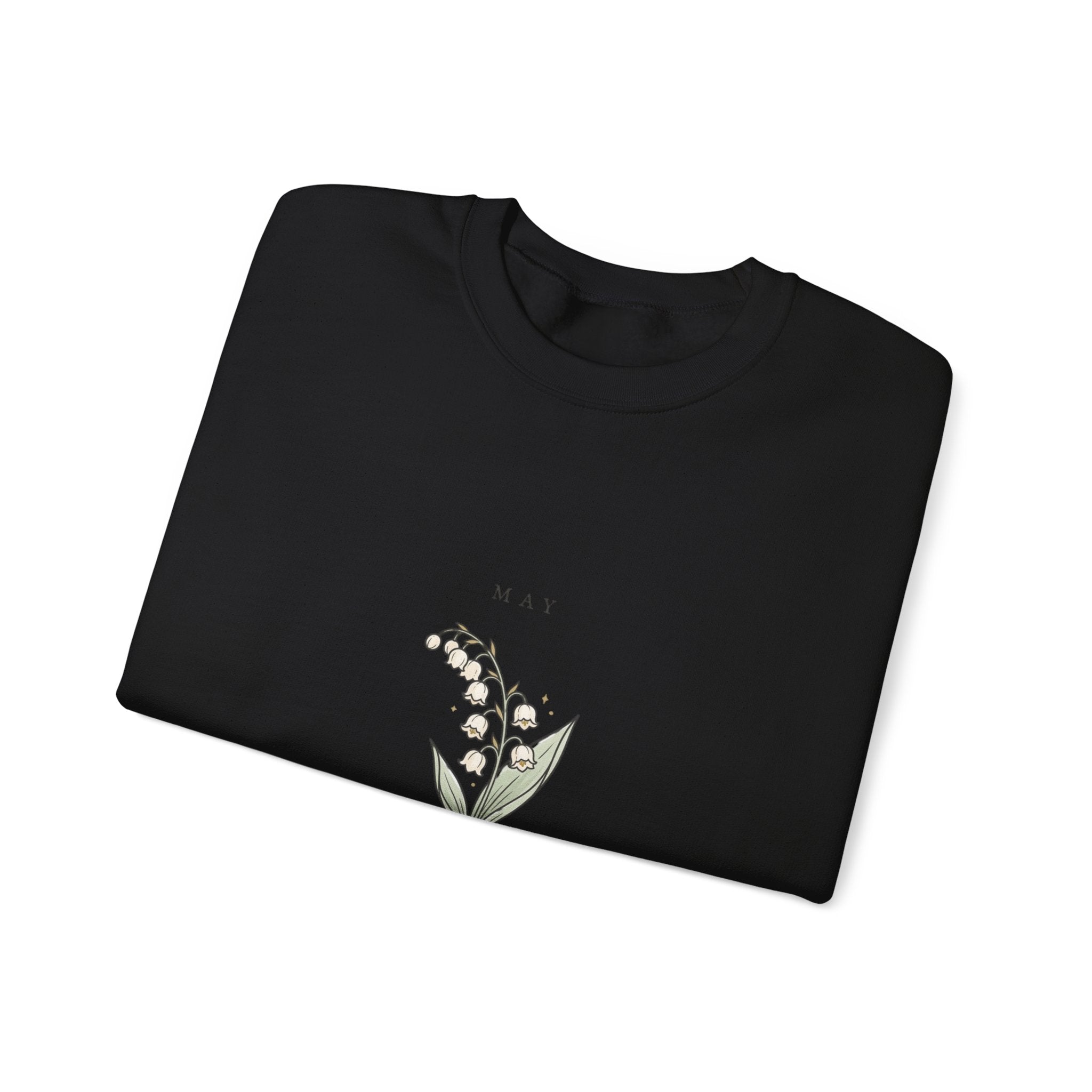 May Birth Flower Lily of the Valley Sweatshirt | botanical, watercolor