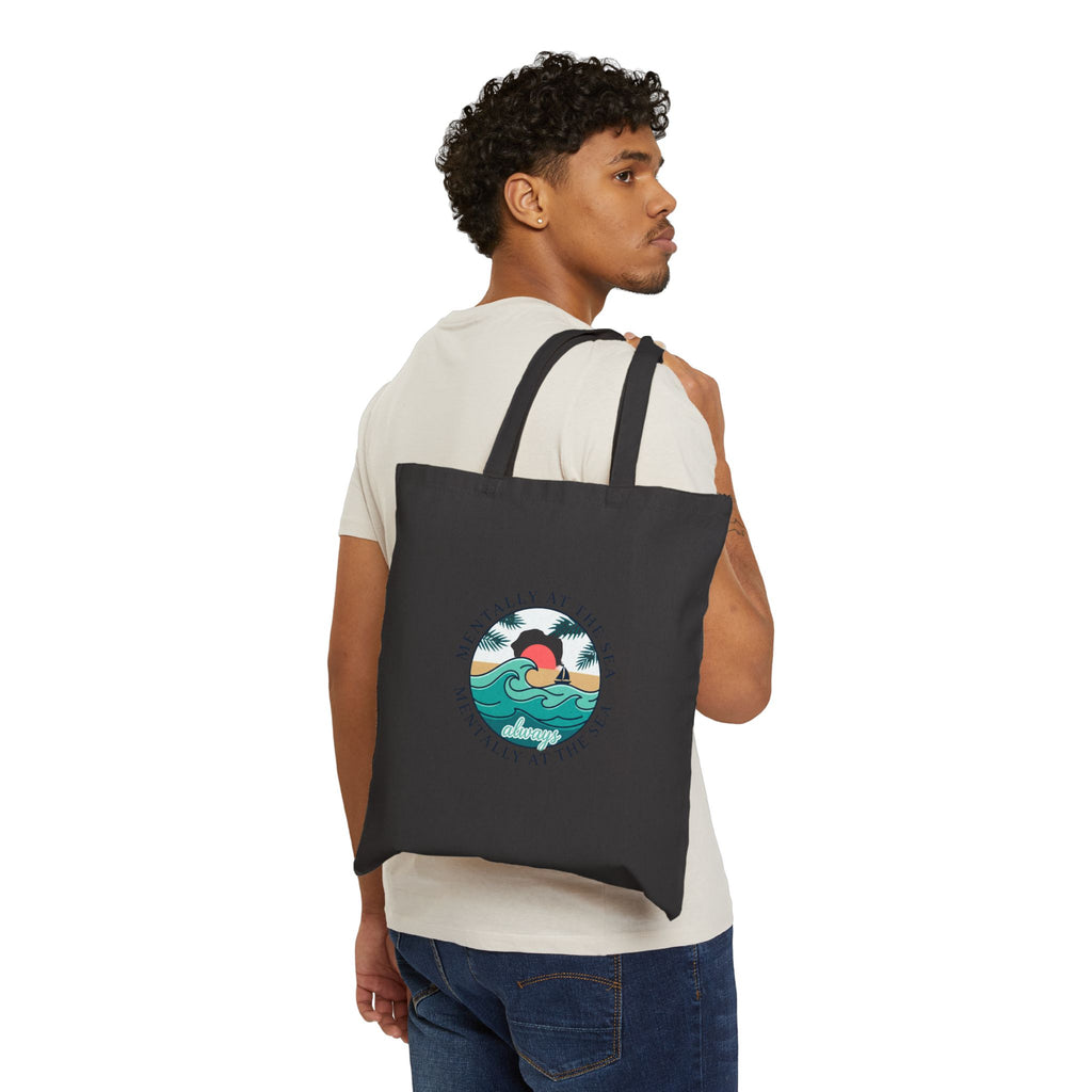 Mentally at the Sea Tote | coastal aesthetic, sea breeze, pastel blue