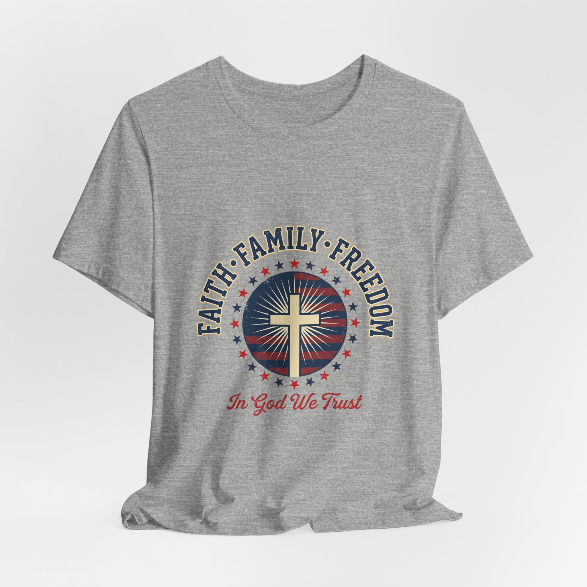 Faith · Family · Freedom T-Shirt | Patriotic Faith-Based July 4th Vintage Americana