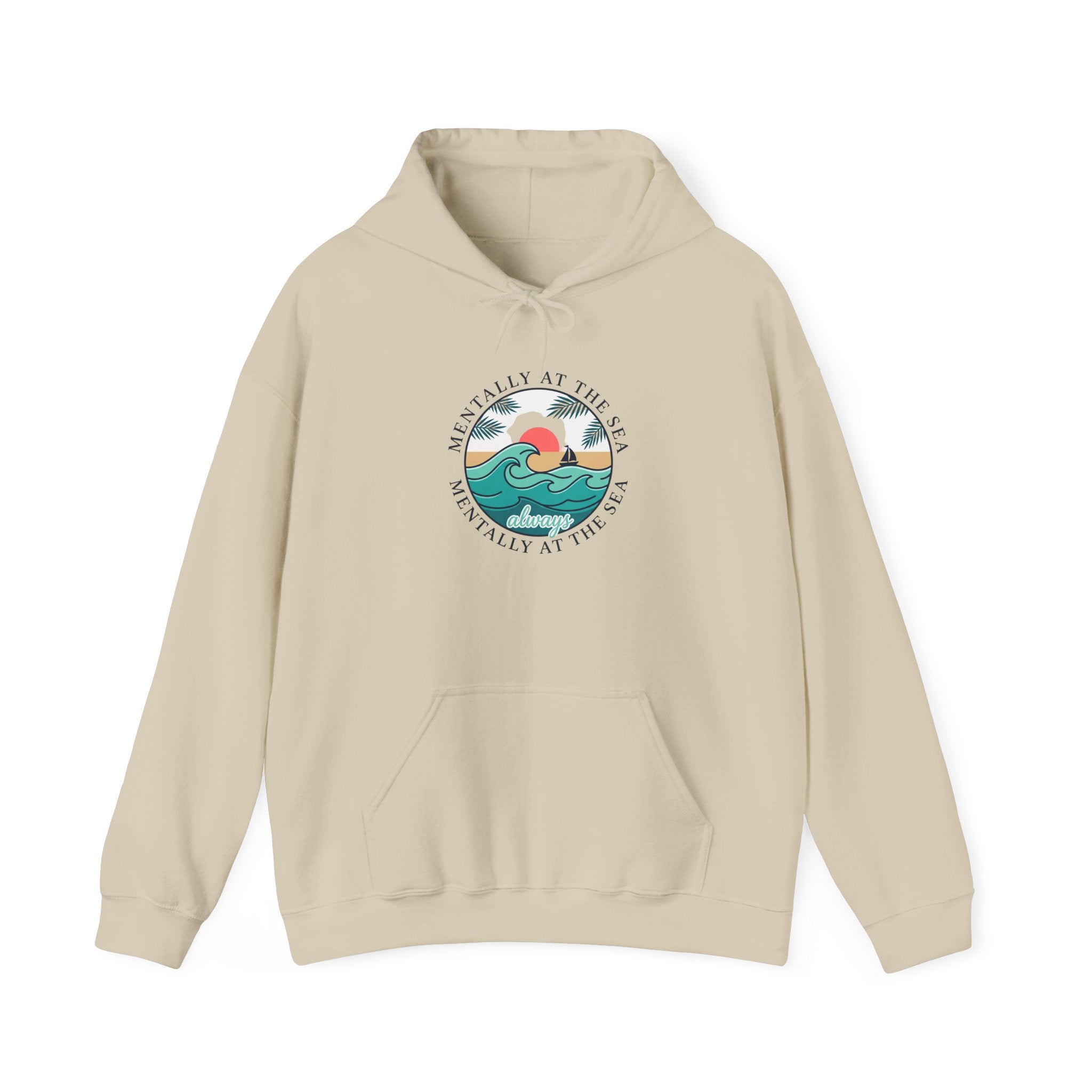 Coastal Sunset Wave Graphic Hoodie | coastal aesthetic, sea breeze