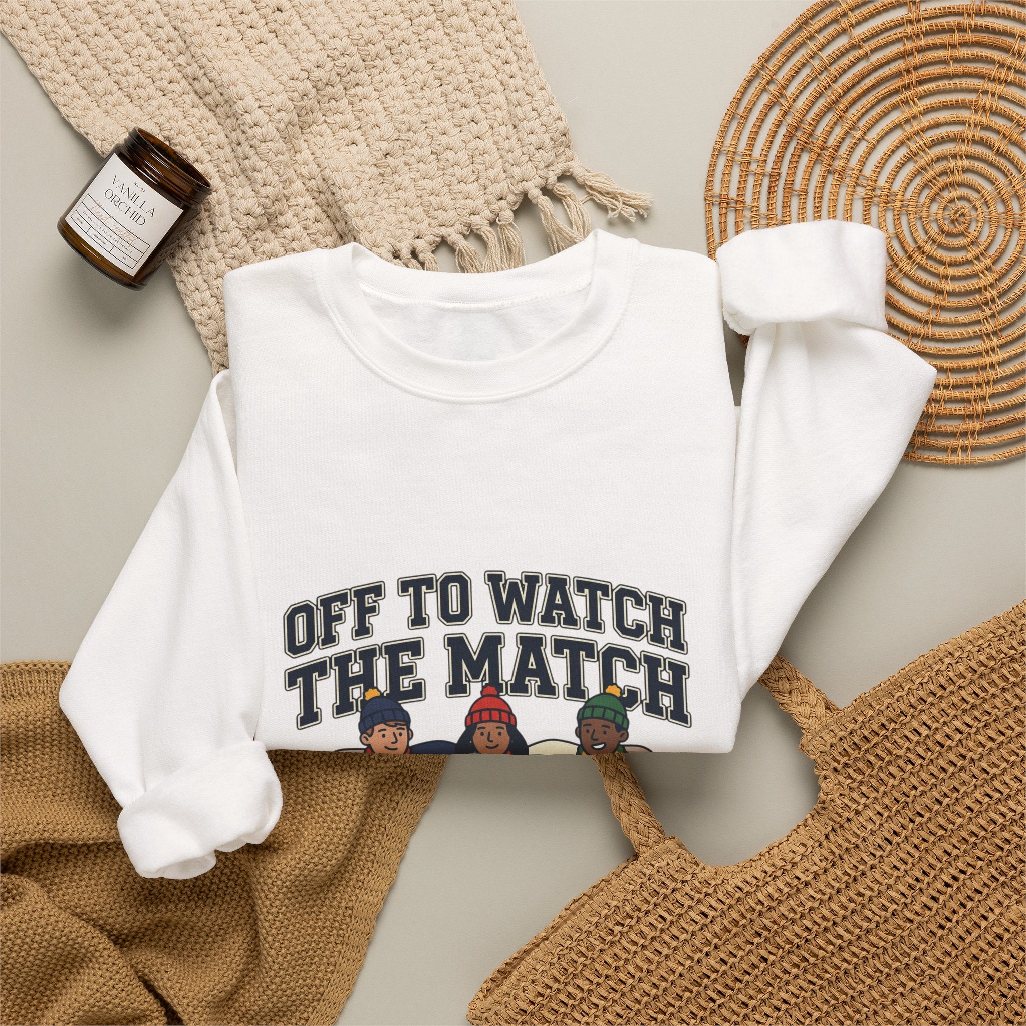 Off to Watch the Match Crewneck Sweatshirt, soccer watch party, match-day outfit