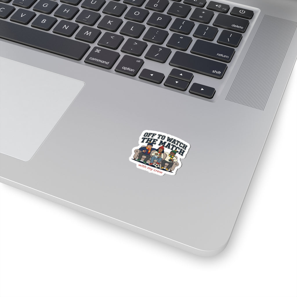 Off to Watch the Match Kiss-Cut Sticker | soccer watch party, country colors