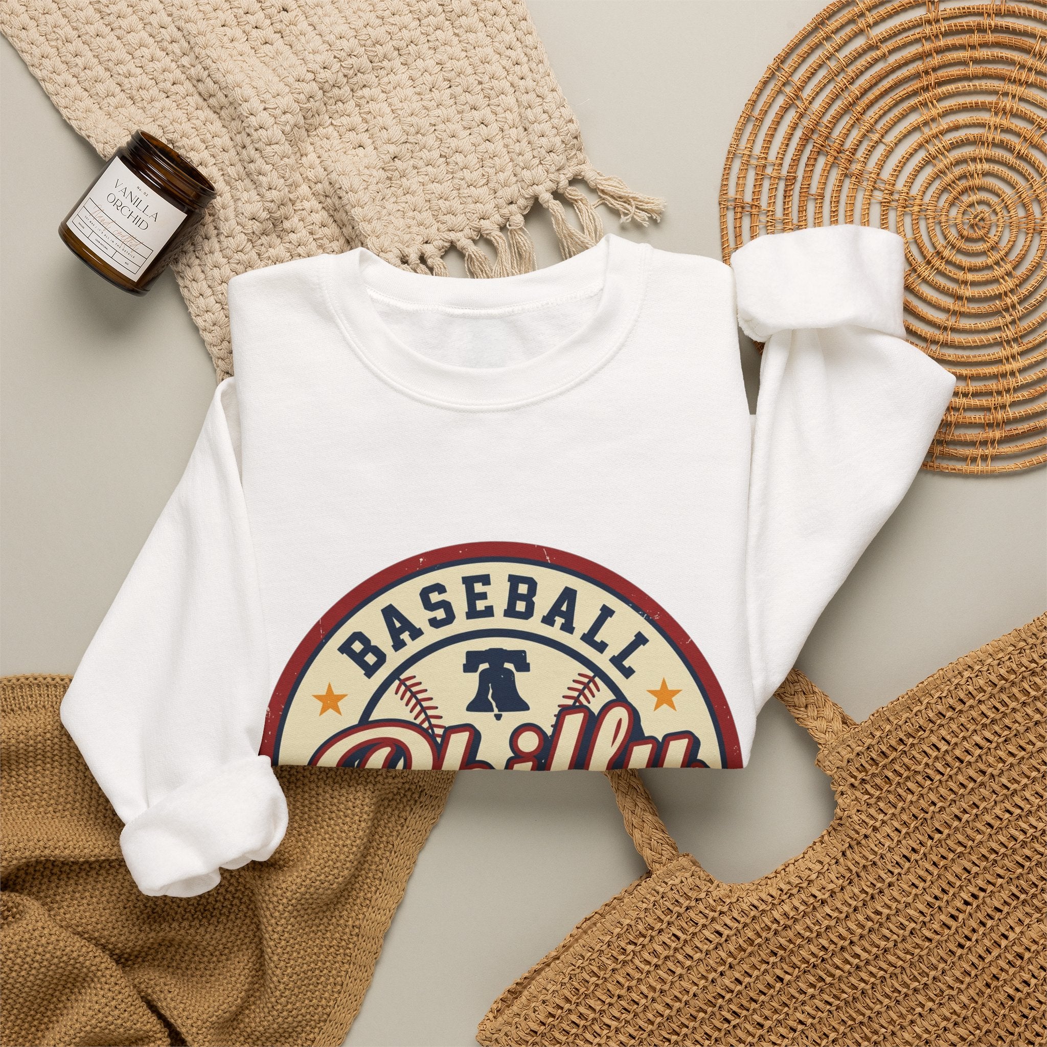 Philly Baseball Forever Crewneck Sweatshirt, vintage script, city pride
