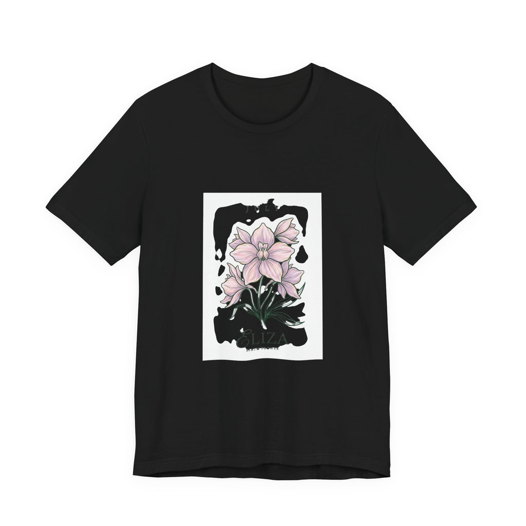 July Birth Flower Tee | Personalized Botanical Watercolor, Custom Name