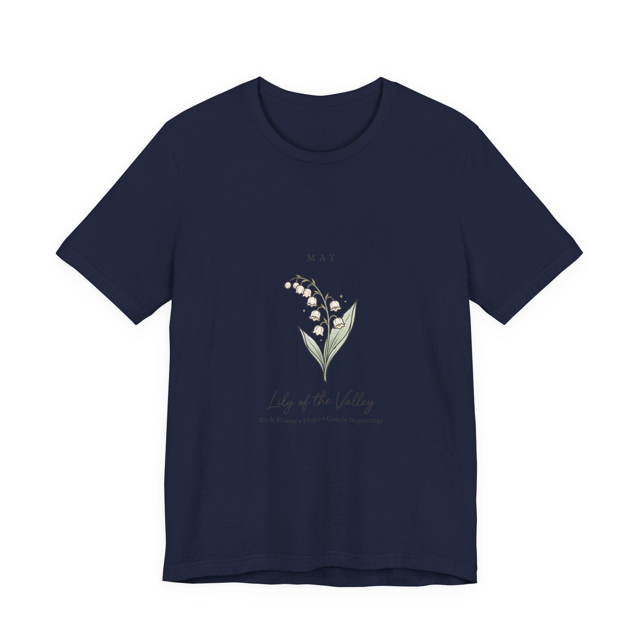 Lily of the Valley Birth Month Flower Tee | Botanical Line Art, Personalized