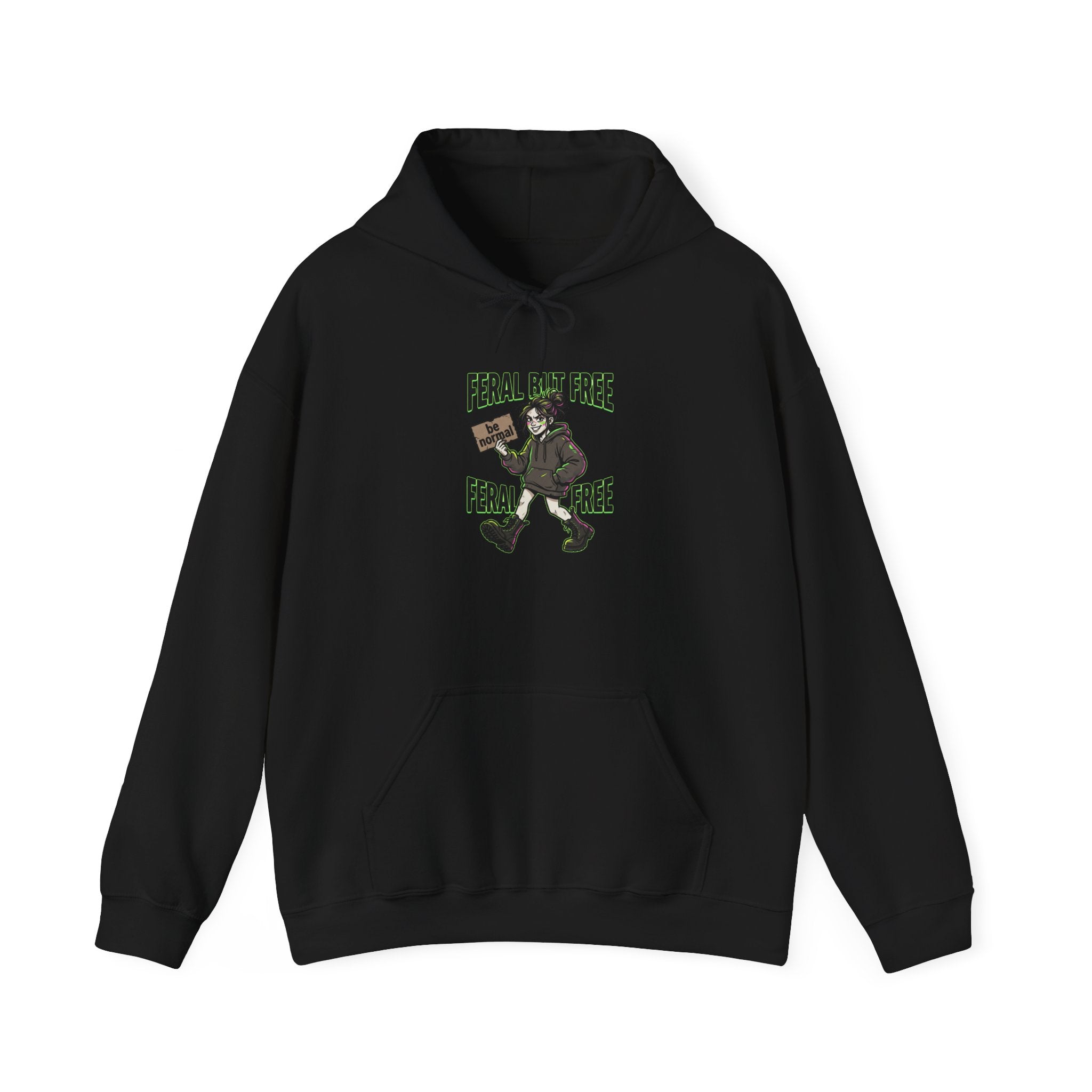 Feral But Free hoodie | feral chaotic humor, millennial burnout