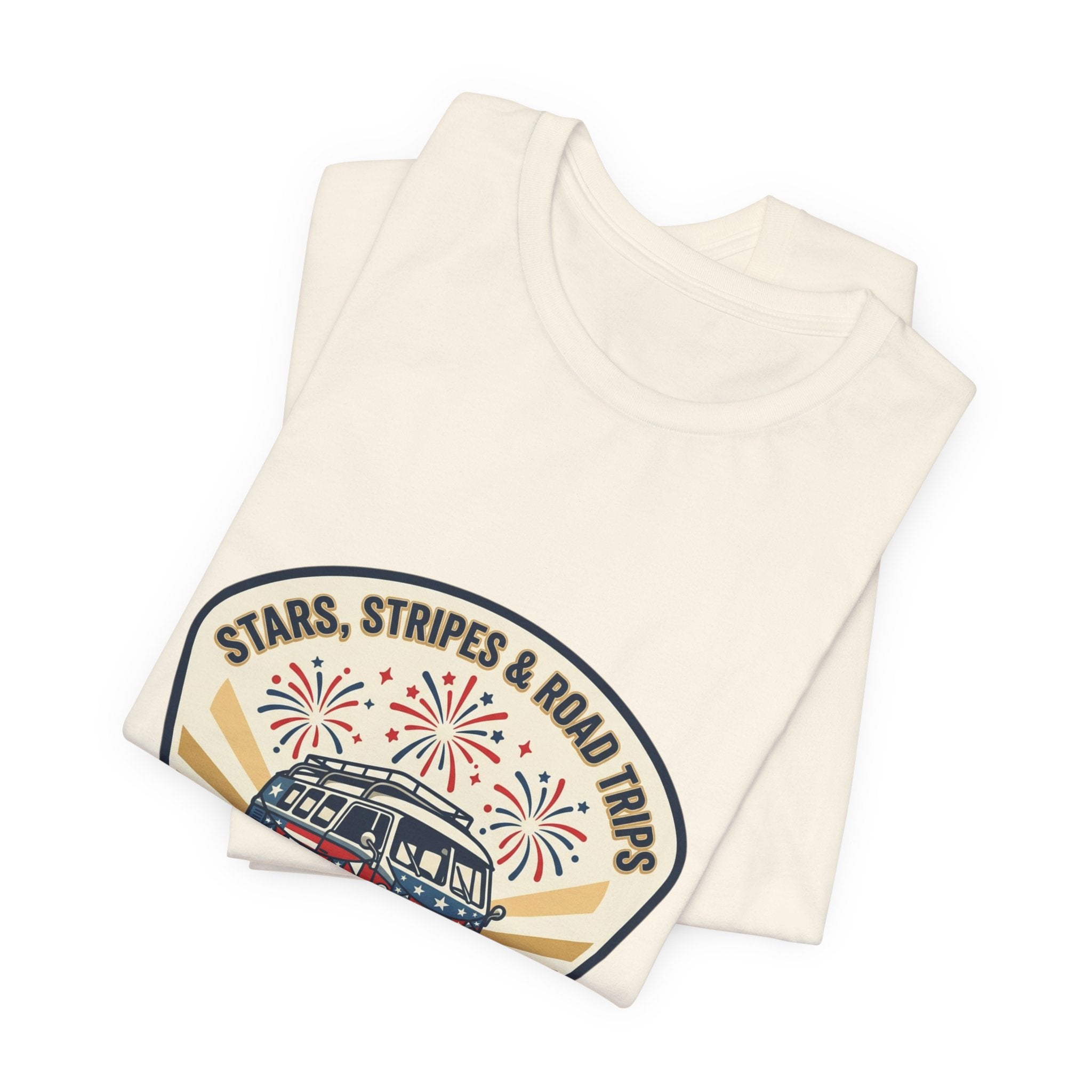 Stars & Stripes Road Trip Tee | vintage USA, red white blue