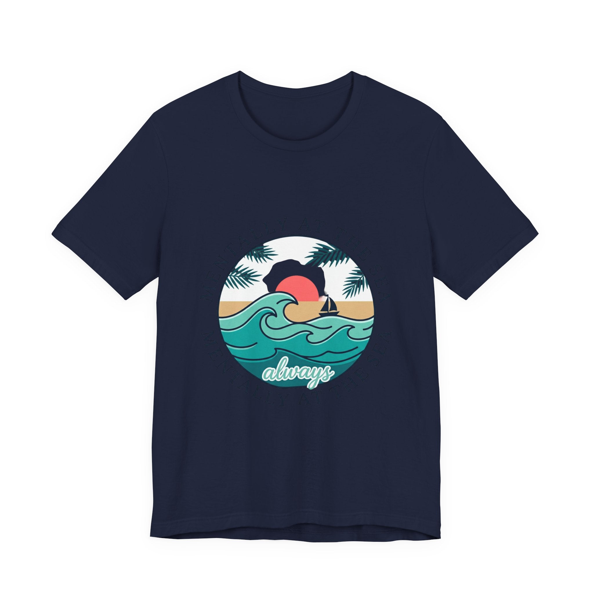 Mentally at the Sea Tee | coastal aesthetic, pastel blue sea breeze