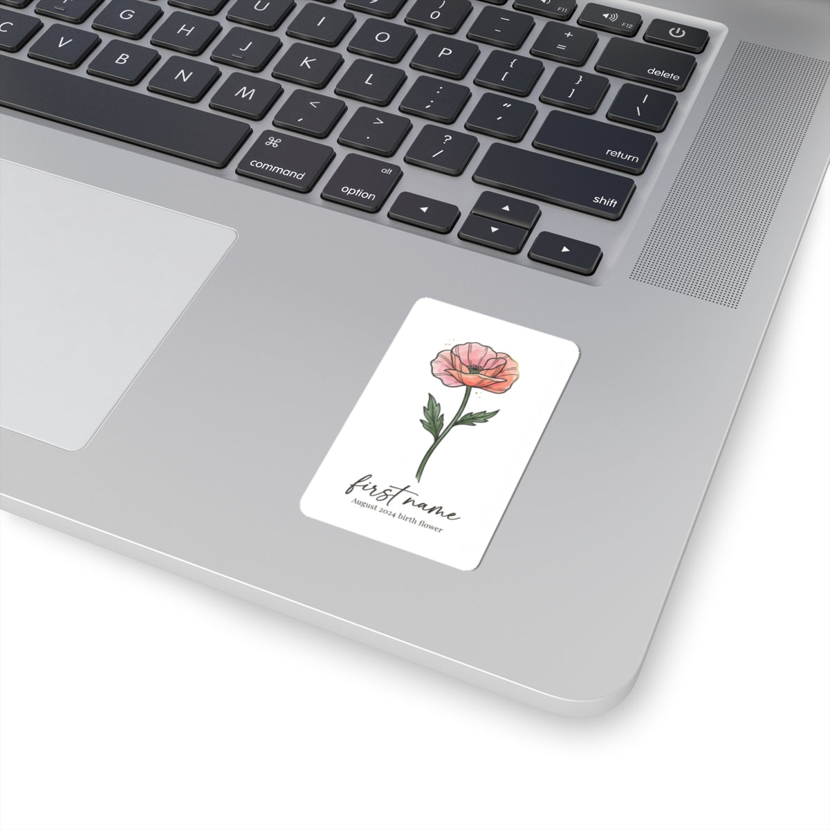 Birth Month Flower Sticker | Personalized Botanical, Watercolor Line Art