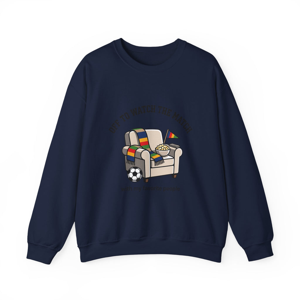 Off to Watch the Match Crewneck Sweatshirt | soccer watch party, country colors