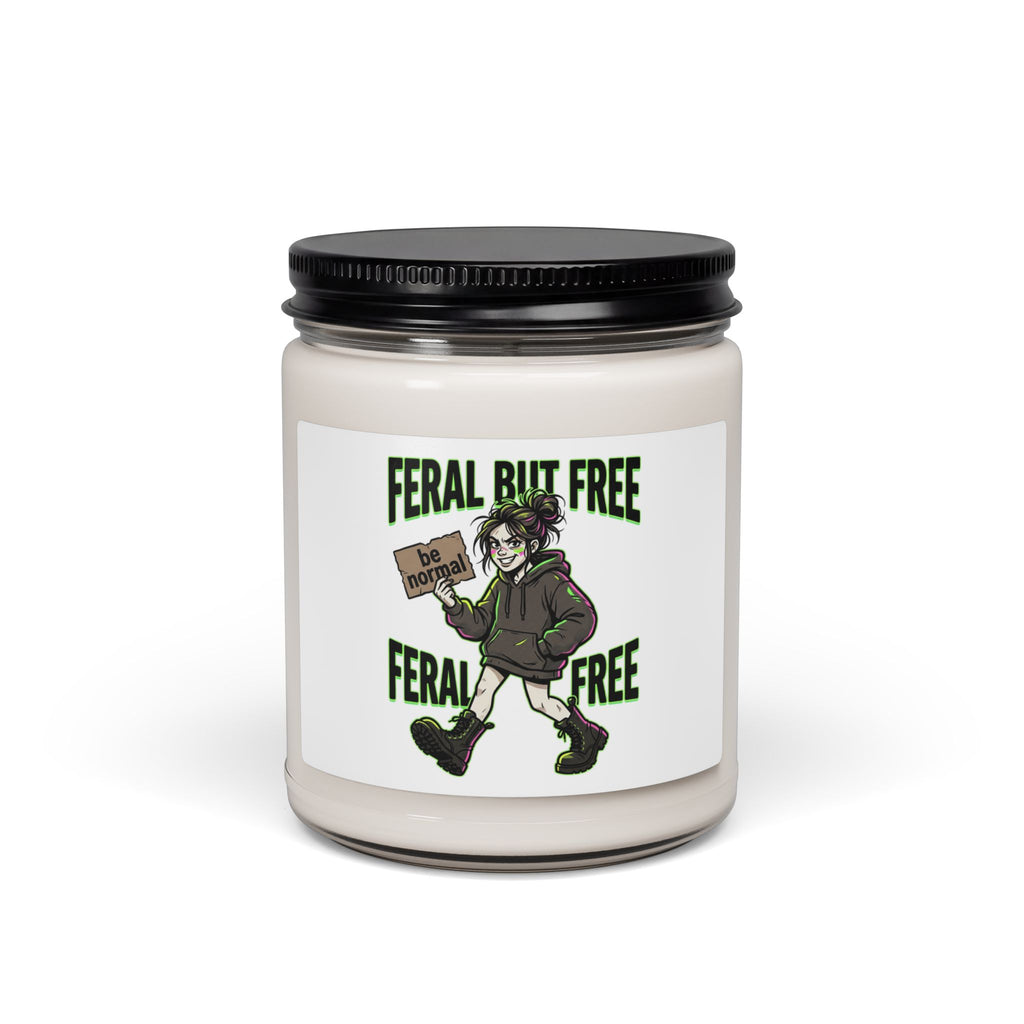 Feral But Free Scented Soy Candle | chaotic-quirky, millennial burnout
