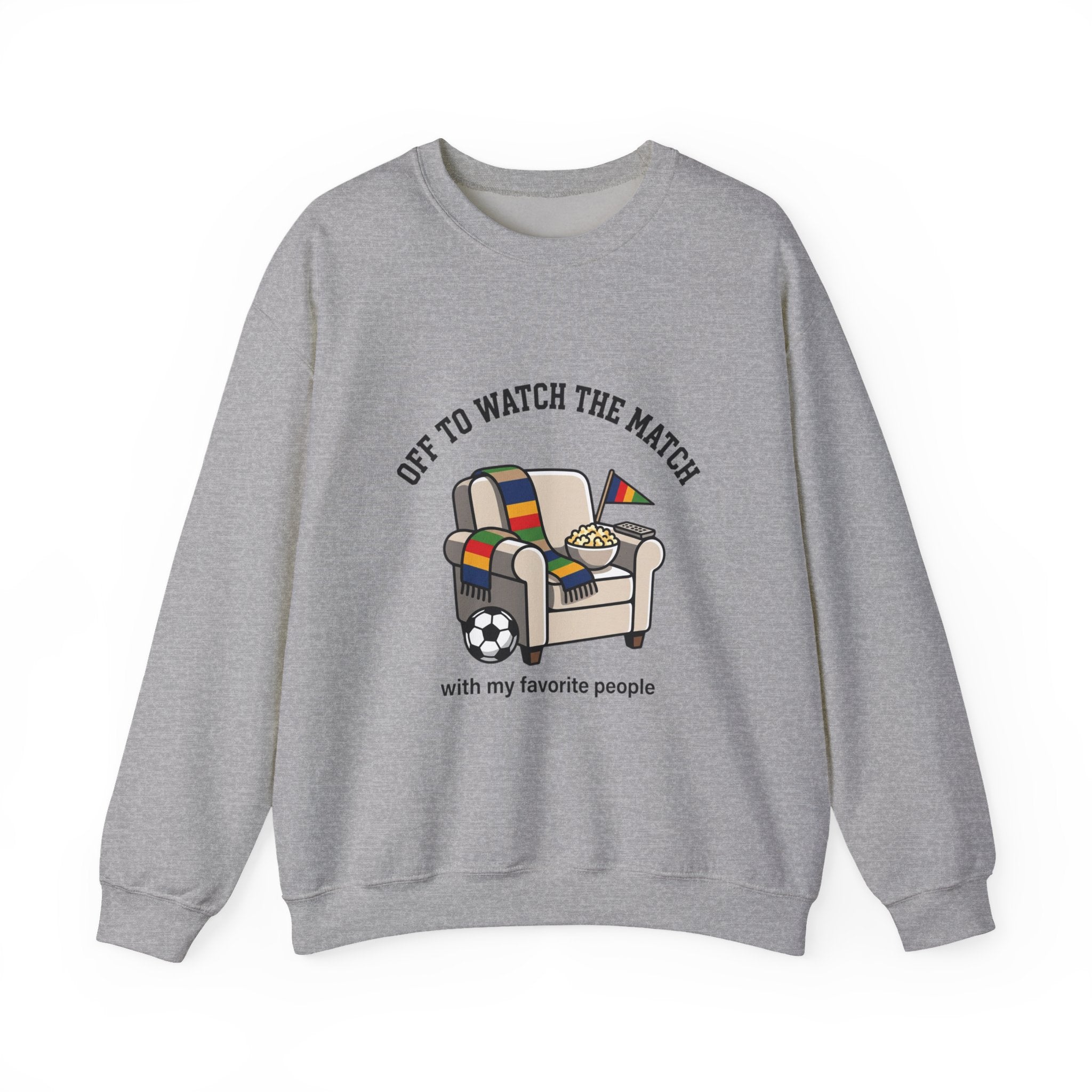 Off to Watch the Match Crewneck Sweatshirt | soccer watch party, country colors