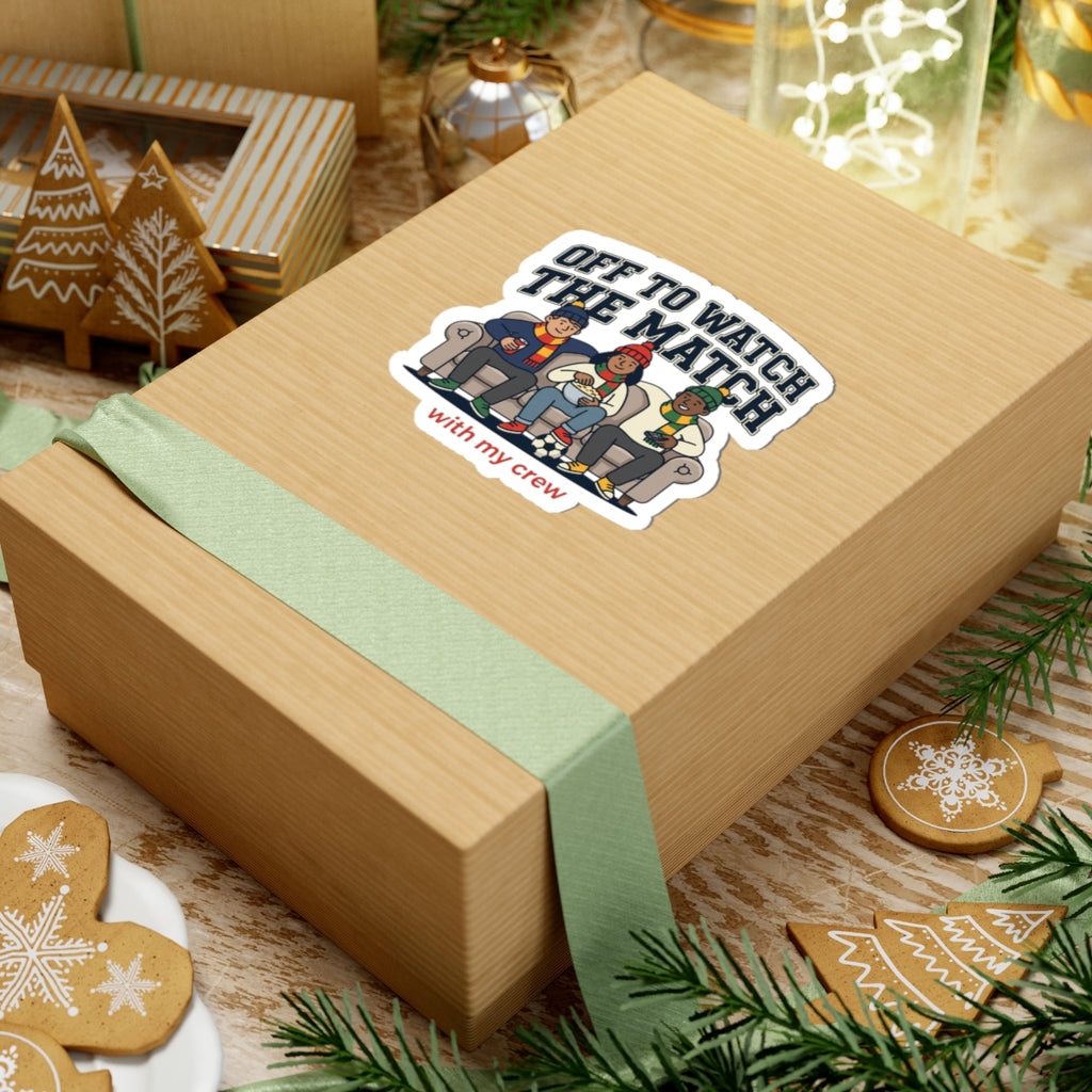 Off to Watch the Match Kiss-Cut Sticker | soccer watch party, country colors