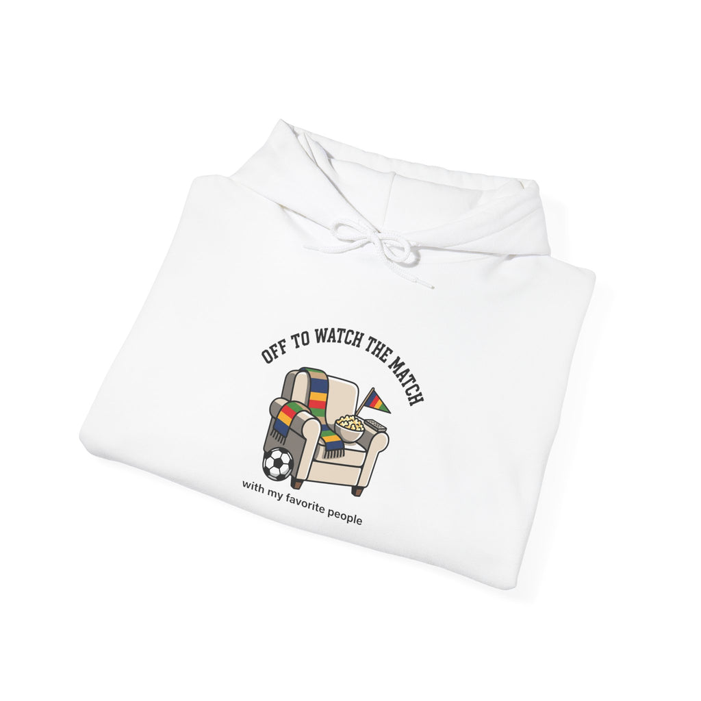 Off to Watch the Match Hoodie | soccer watch party, cozy hoodie, country colors