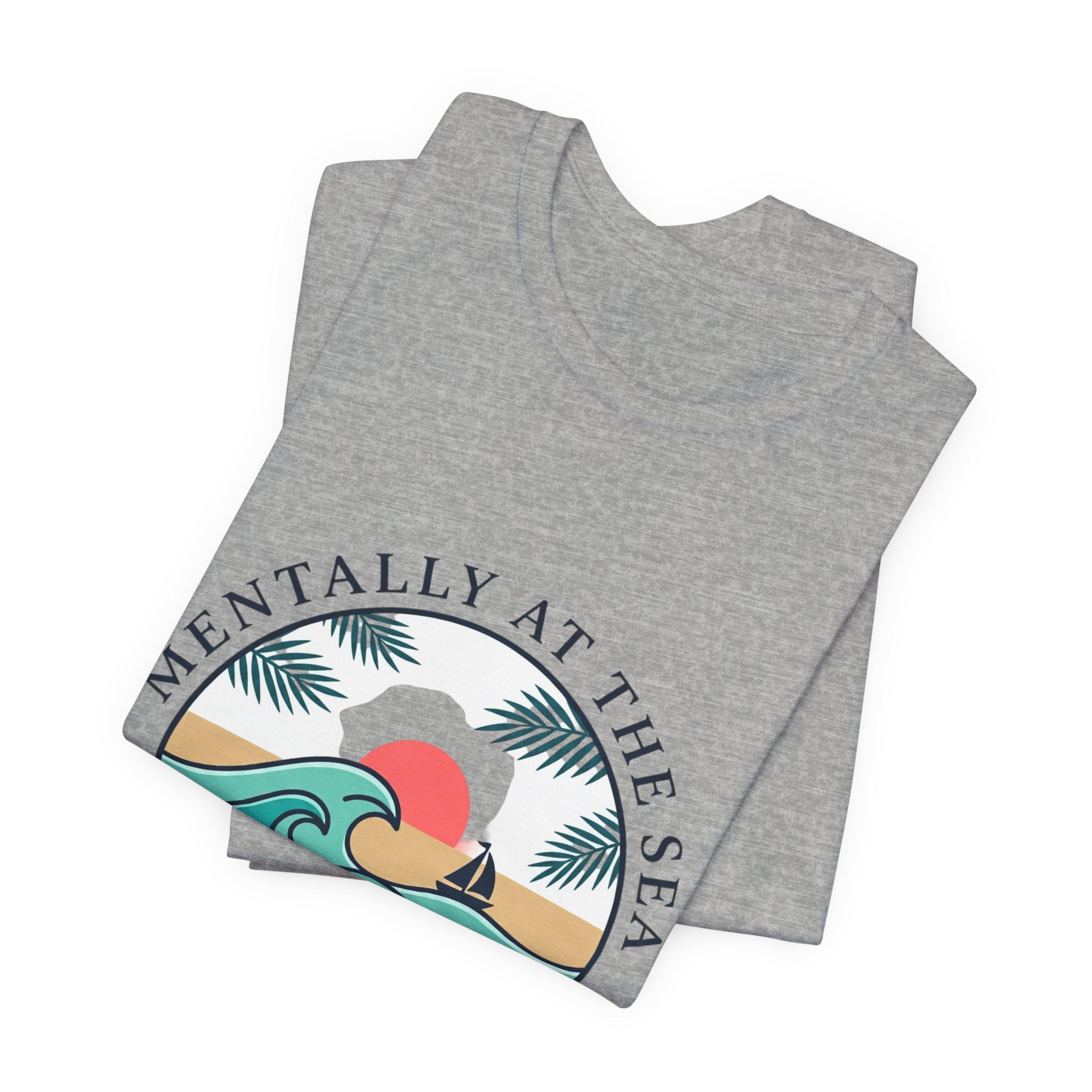 Mentally at the Sea Tee | coastal aesthetic, pastel blue sea breeze