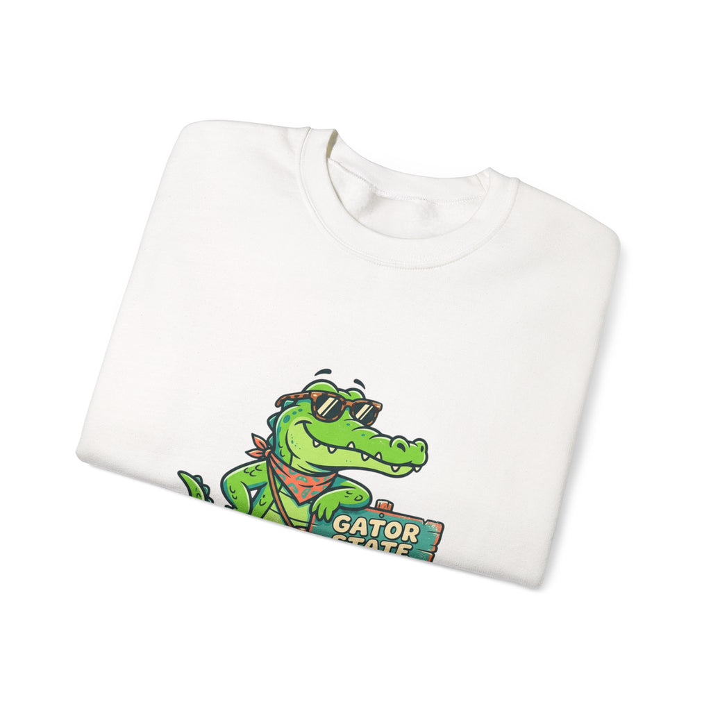 Gator State Sign sweatshirт | alligator pun, swamp life lake day
