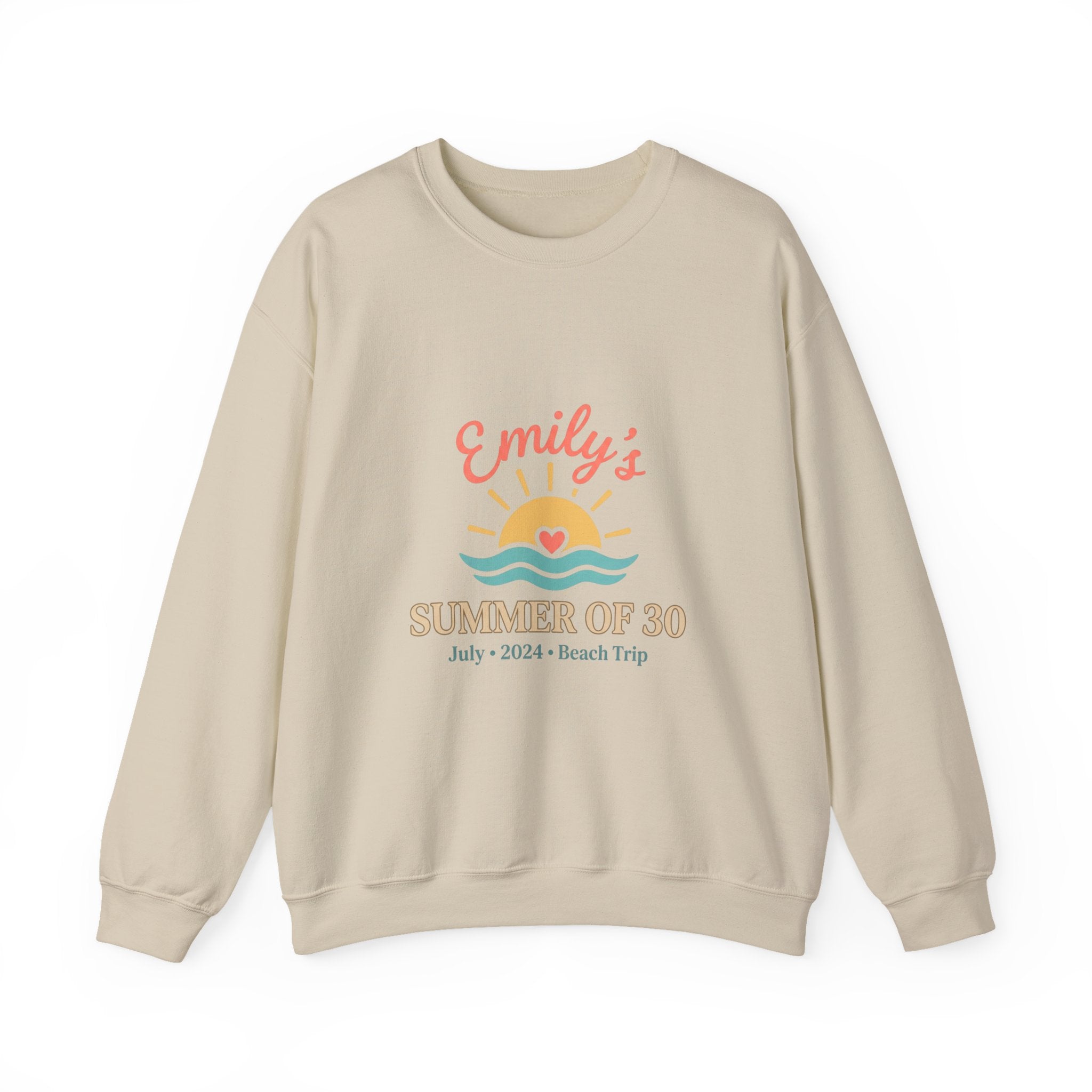 Emily's Summer of 30 Sweatshirt | custom age, pastel keepsake