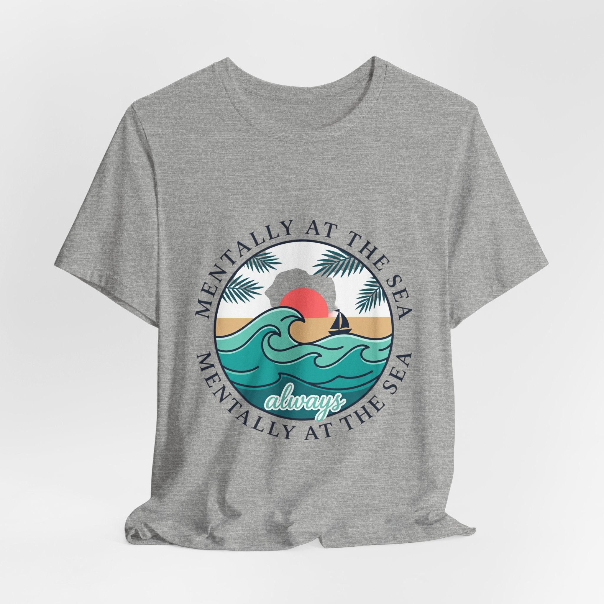 Mentally at the Sea Tee | coastal aesthetic, pastel blue sea breeze