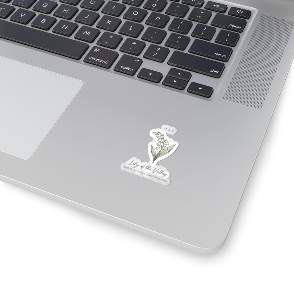 May Lily of the Valley Sticker | Birth Month Flower, Botanical Line Art