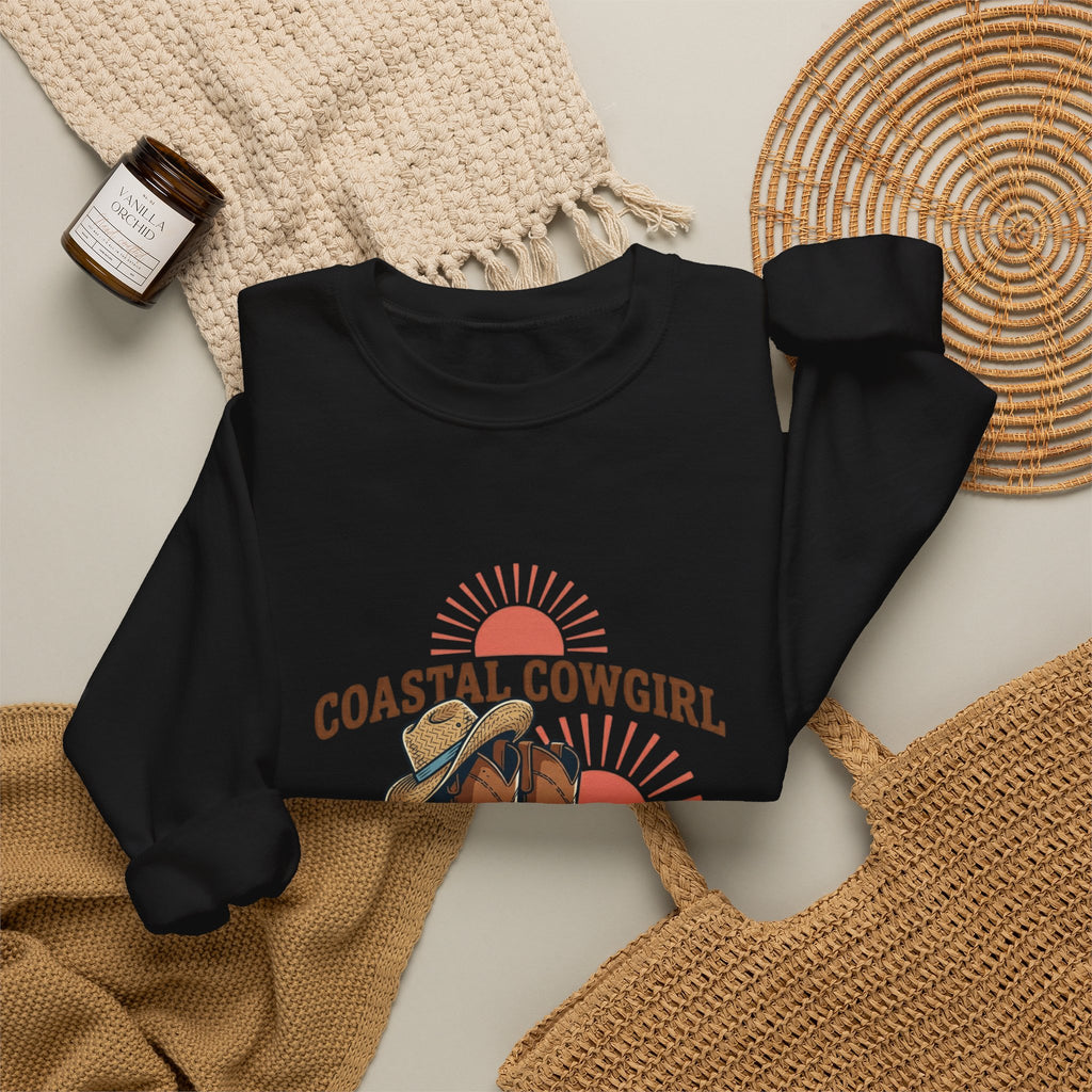 Coastal Cowgirl Boots Crewneck Sweatshirt | western, rustic