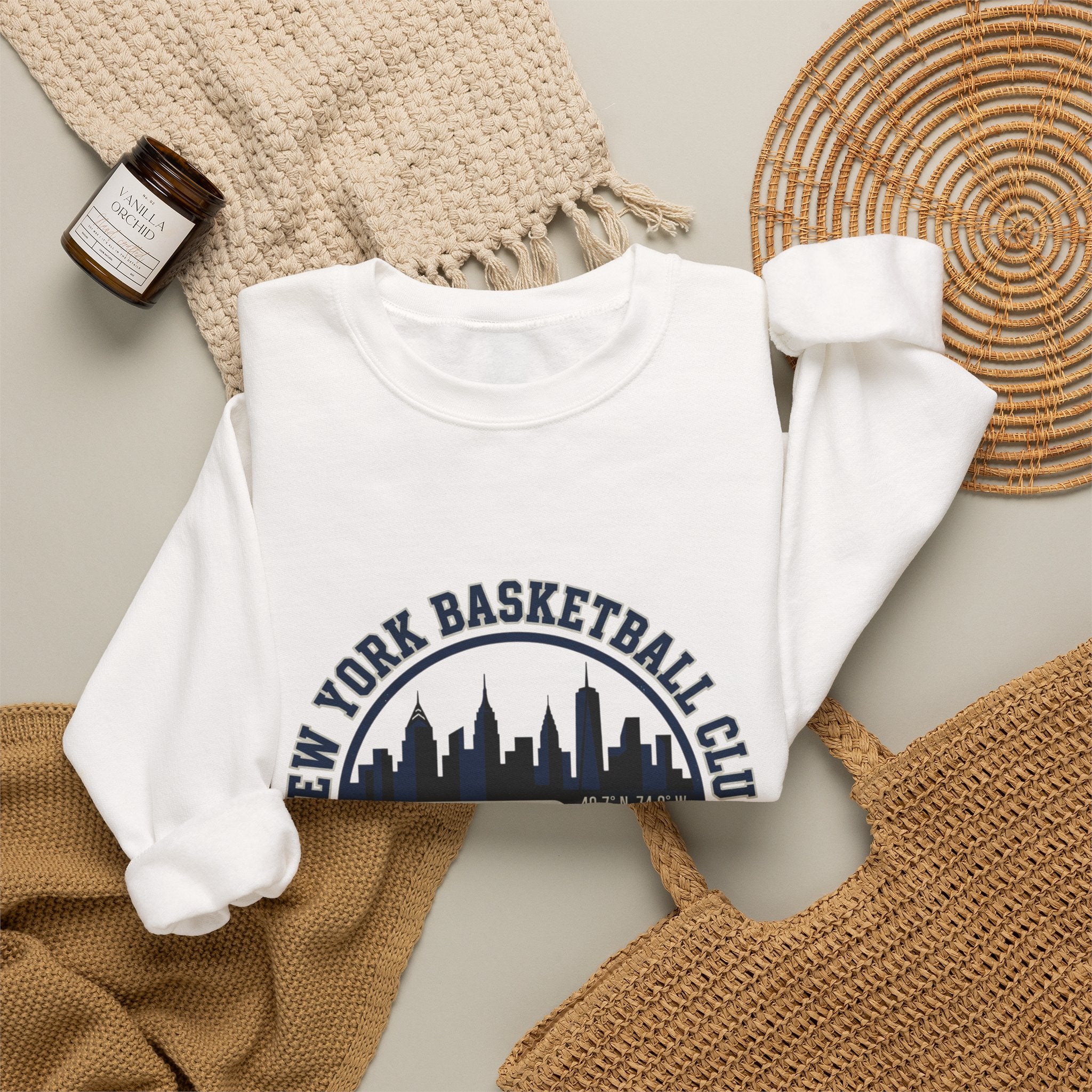 New York Basketball Club Crewneck | city basketball, varsity streetwear