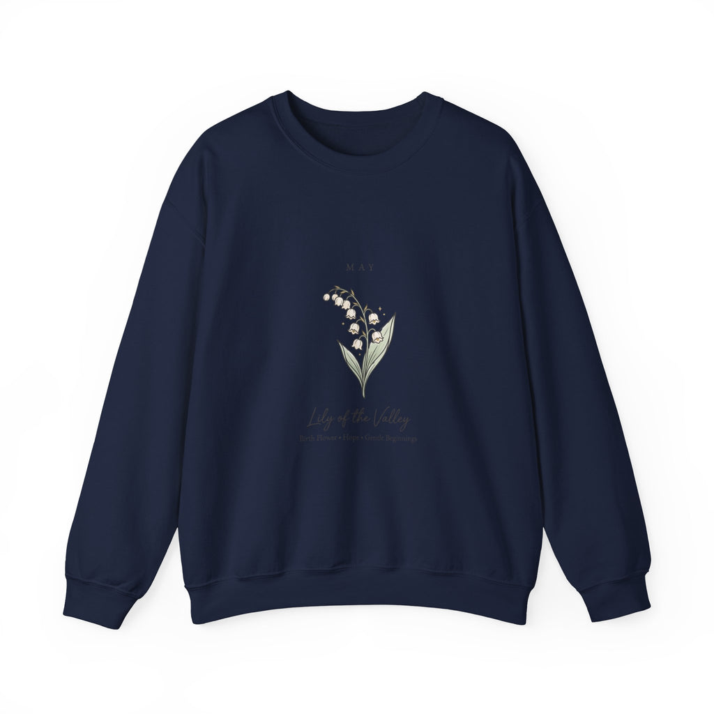 May Birth Flower Lily of the Valley Sweatshirt | botanical, watercolor