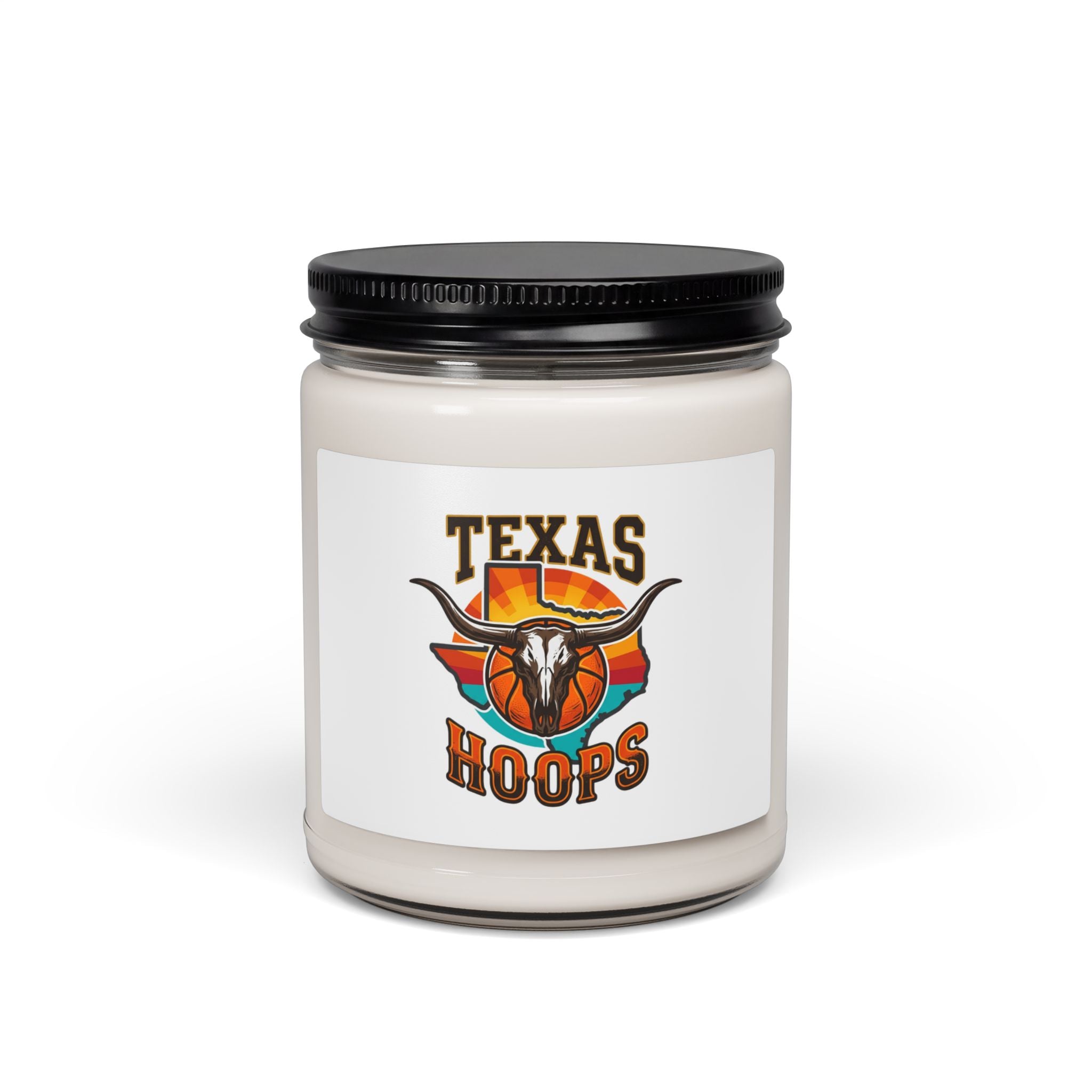 Texas Hoops Longhorn Logo Candle, Texas Pride Basketball, Western Varsity Soy