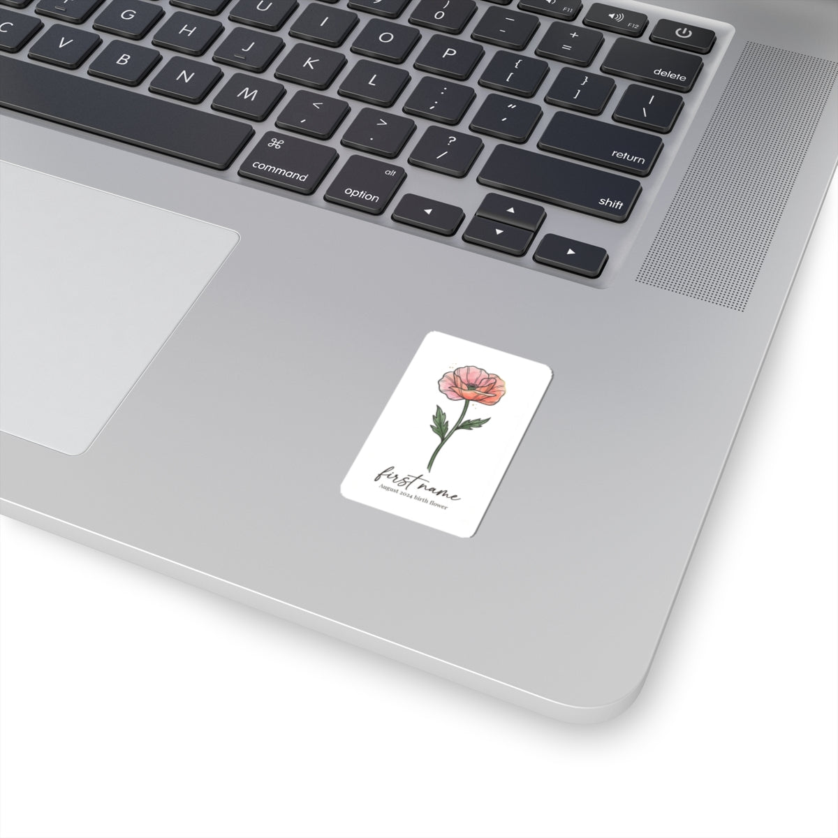 Birth Month Flower Sticker | Personalized Botanical, Watercolor Line Art