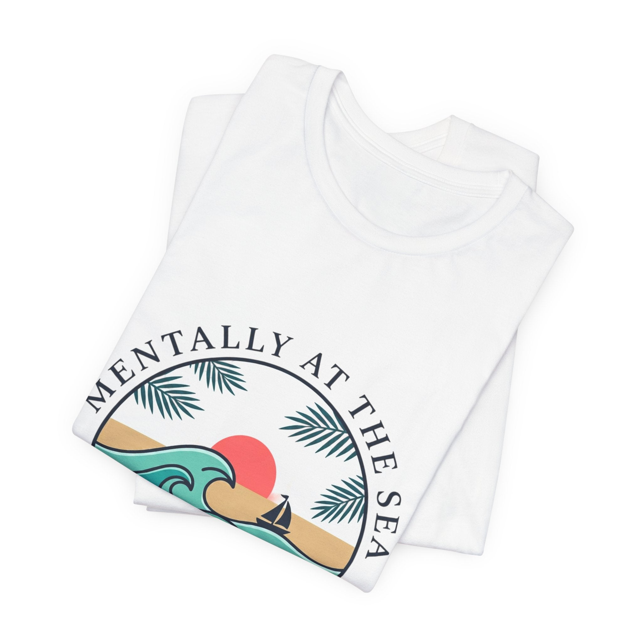 Mentally at the Sea Tee | coastal aesthetic, pastel blue sea breeze