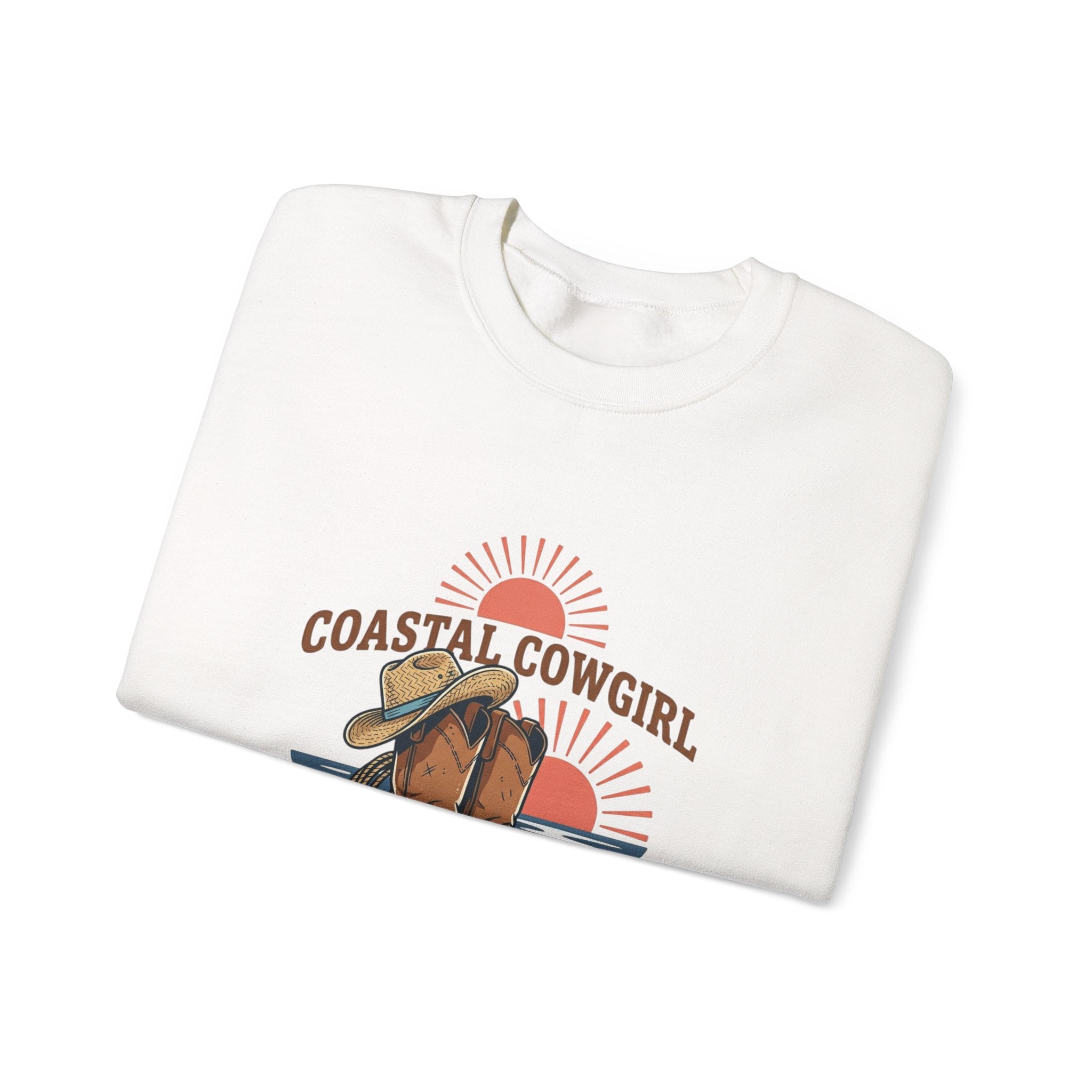 Coastal Cowgirl Boots Crewneck Sweatshirt | western, rustic