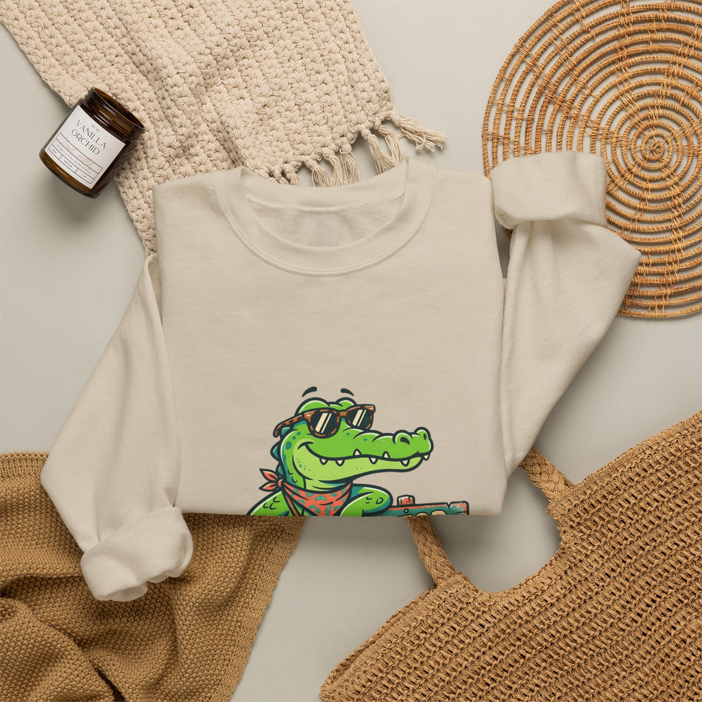 Gator State Sign sweatshirт | alligator pun, swamp life lake day