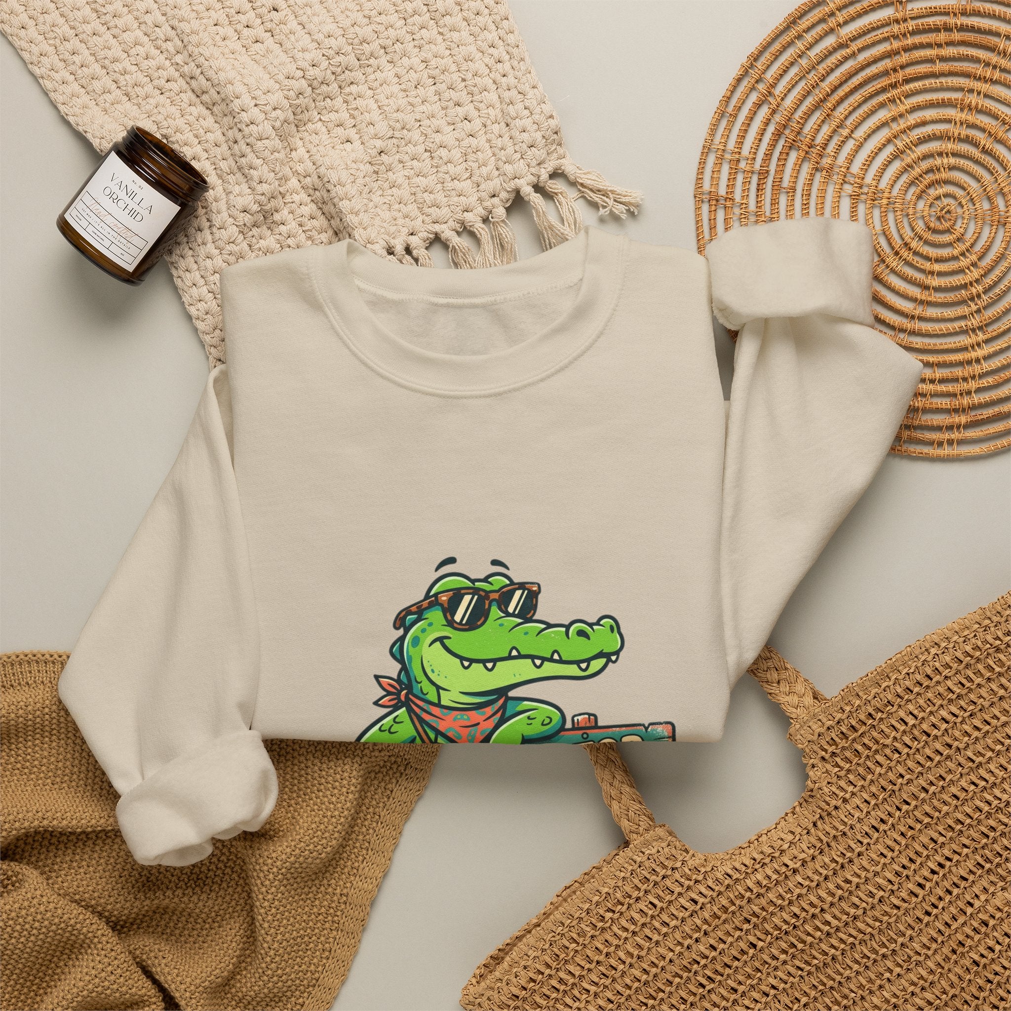 Gator State Sign sweatshirт | alligator pun, swamp life lake day
