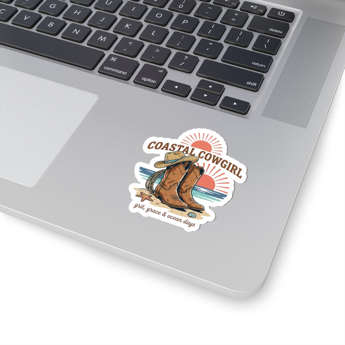 Coastal Cowgirl Boots Sticker | western rustic prairie rodeo