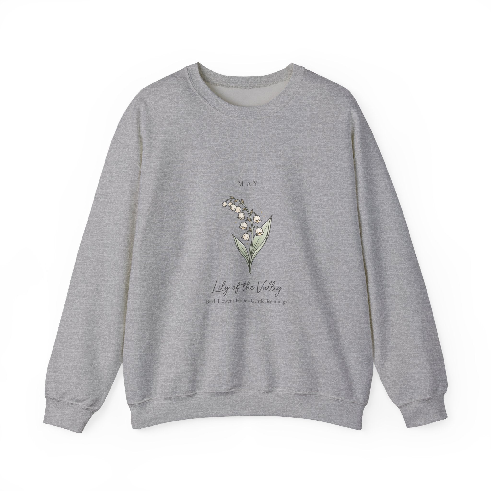 May Birth Flower Lily of the Valley Sweatshirt | botanical, watercolor