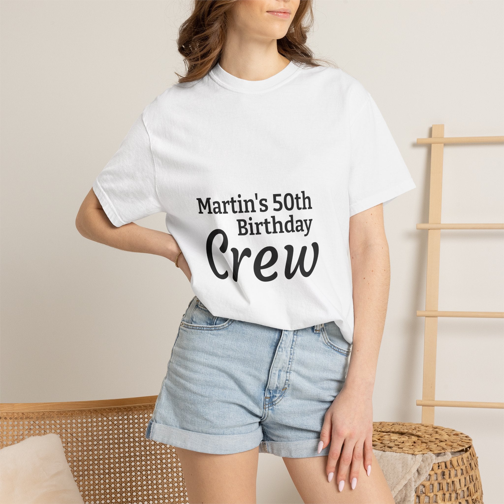 Birthday Crew T-Shirt — Personalized "Martin’s 50th Birthday Crew" Tee