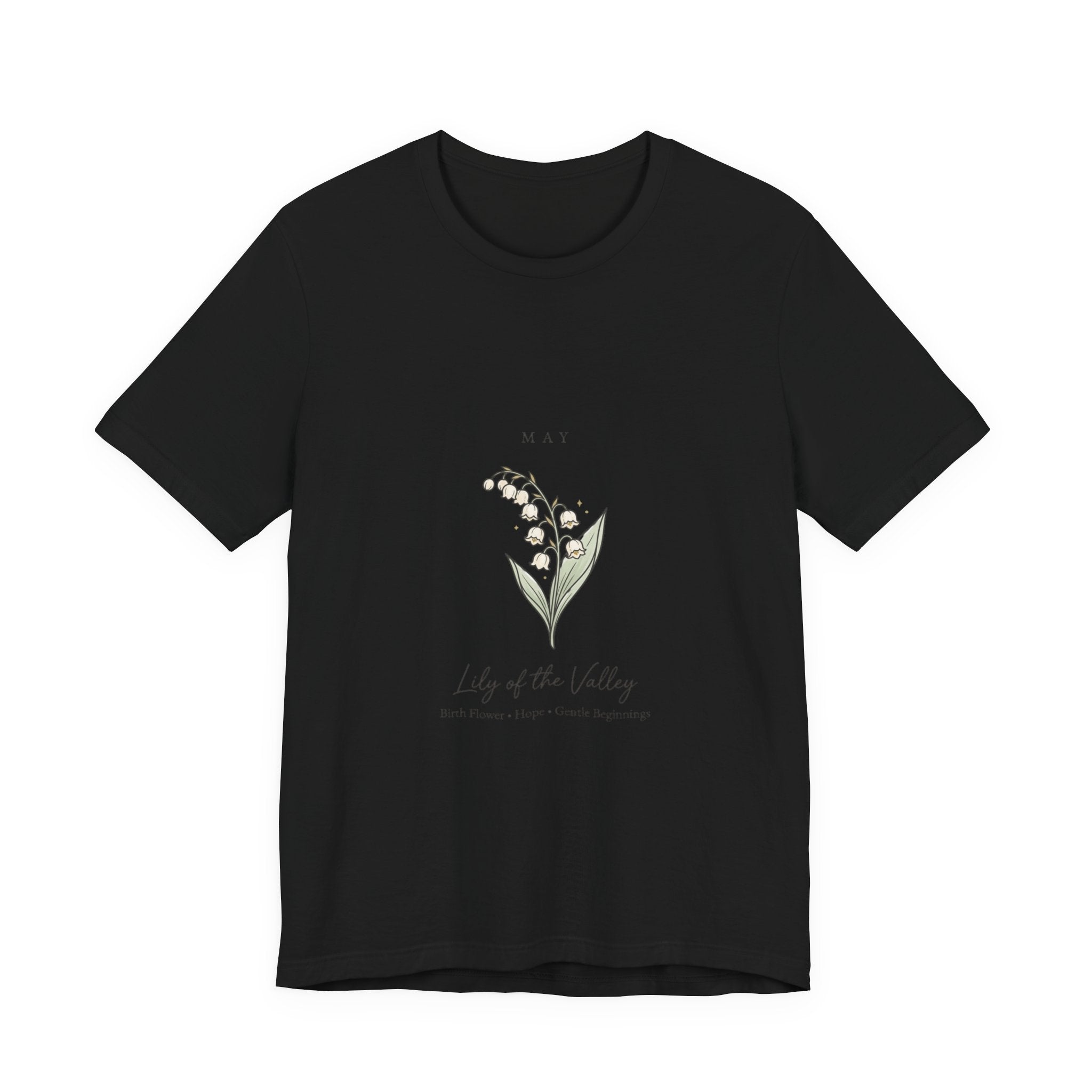 Lily of the Valley Birth Month Flower Tee | Botanical Line Art, Personalized