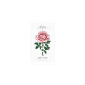 June Rose Birth Flower Sticker | Personalized Botanical, Watercolor Name