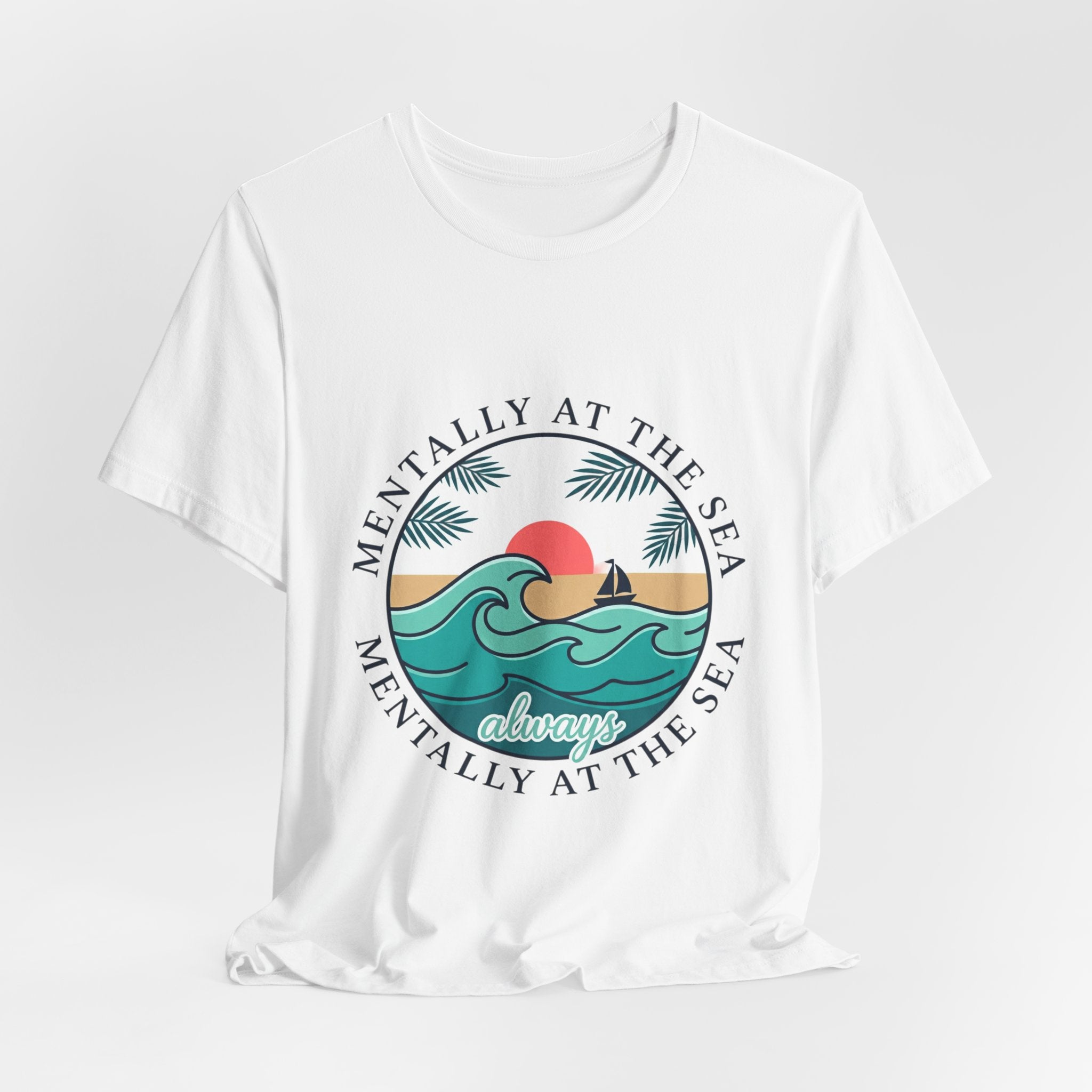 Mentally at the Sea Tee | coastal aesthetic, pastel blue sea breeze
