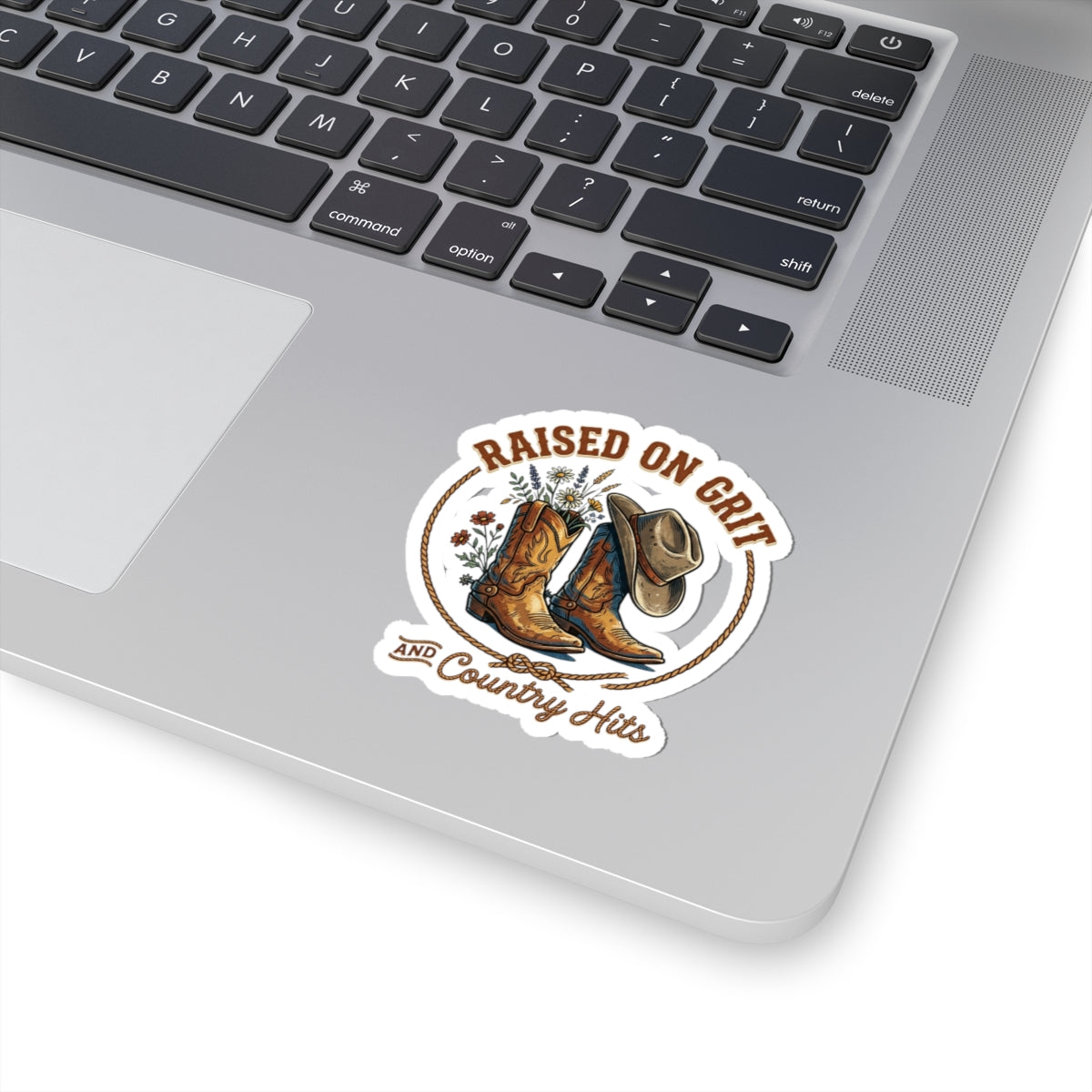 Raised on Grit Cowgirl Boots Sticker | Western, Rustic Prairie
