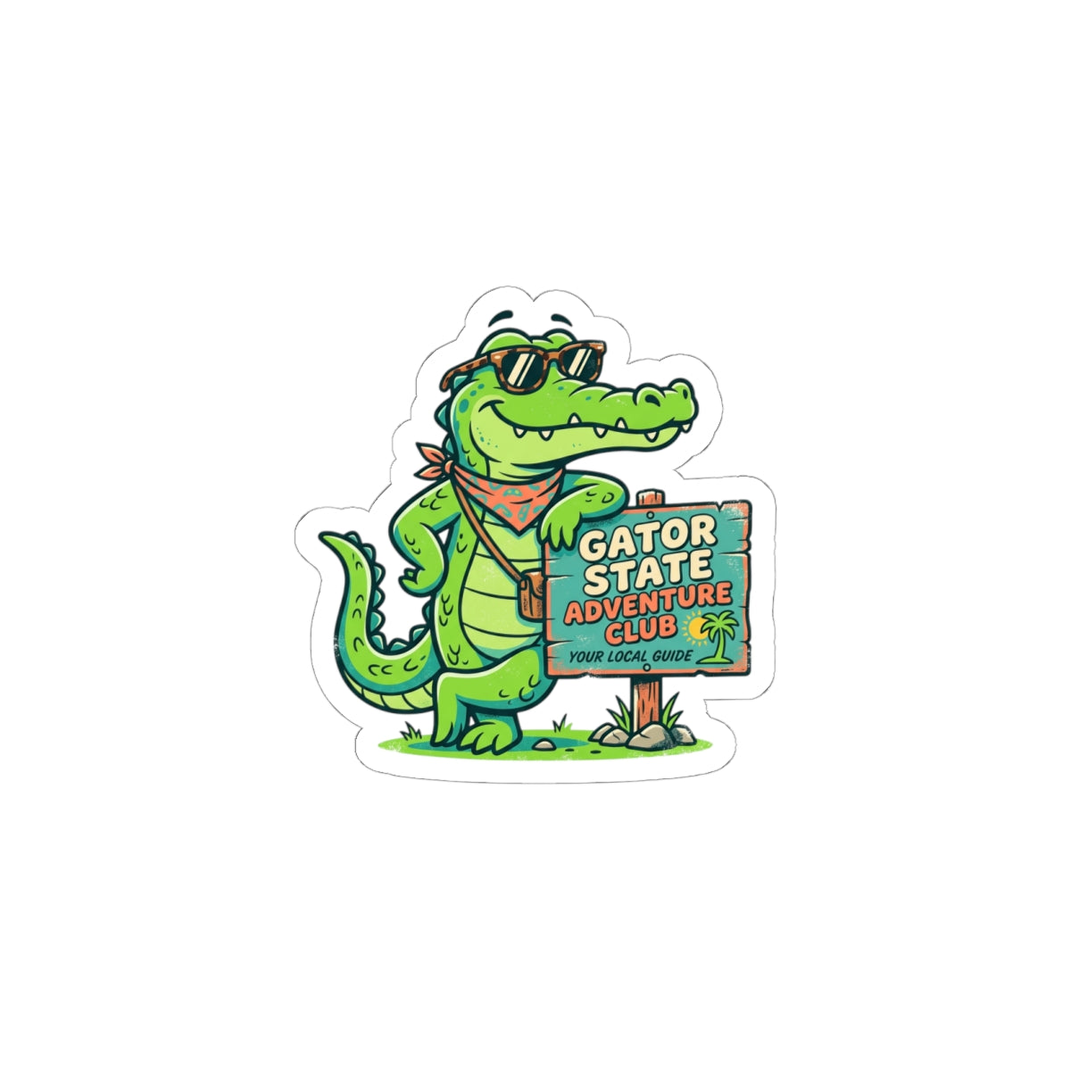 Gator State Adventure Sticker | alligator, swamp life, lake day
