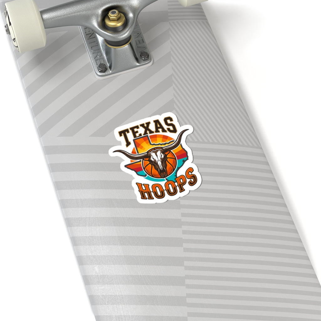 Texas Hoops Longhorn Skull Sticker | Texas pride, western varsity
