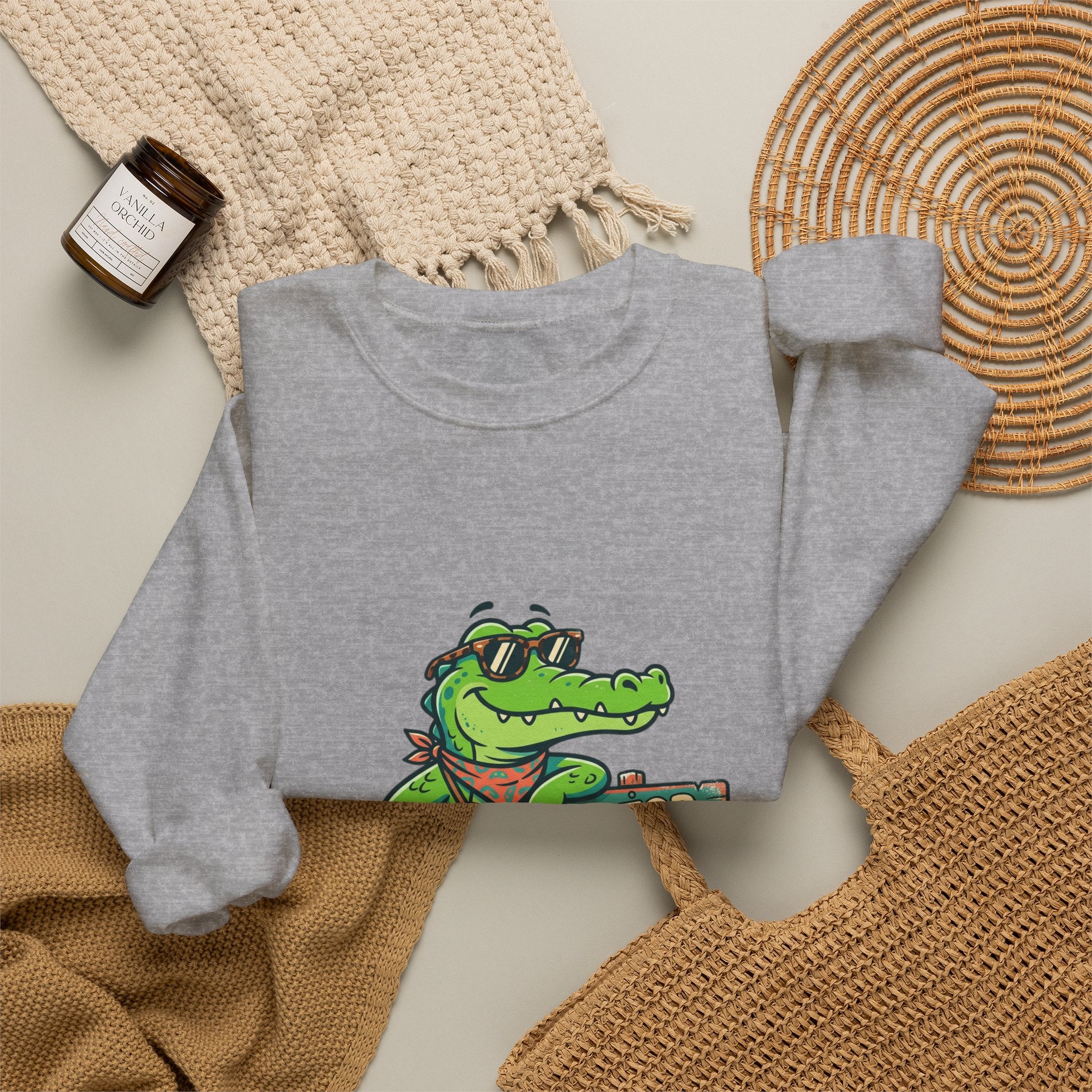 Gator State Sign sweatshirт | alligator pun, swamp life lake day
