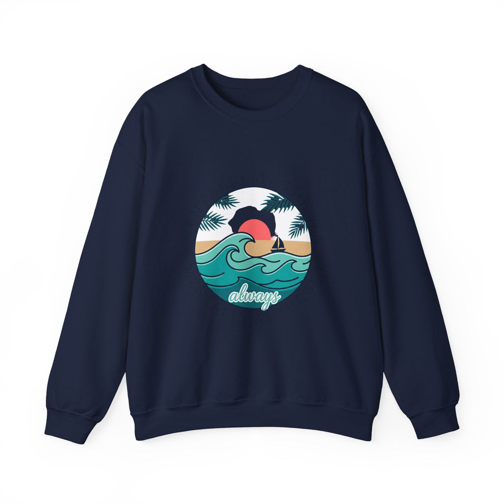 Mentally at the Sea Crewneck Sweatshirt | coastal aesthetic, sea breeze